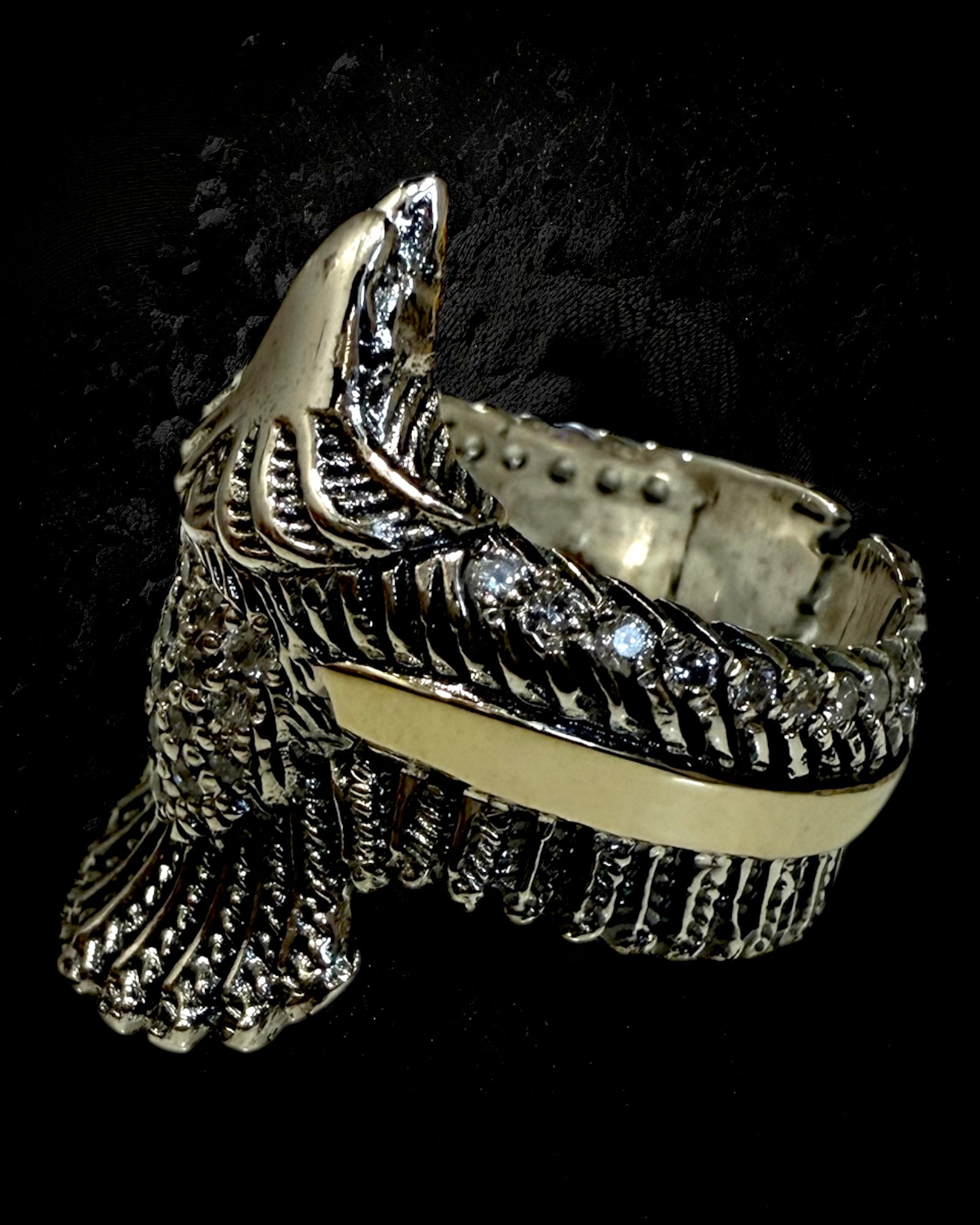 Anel Fenix em Prata e Ouro