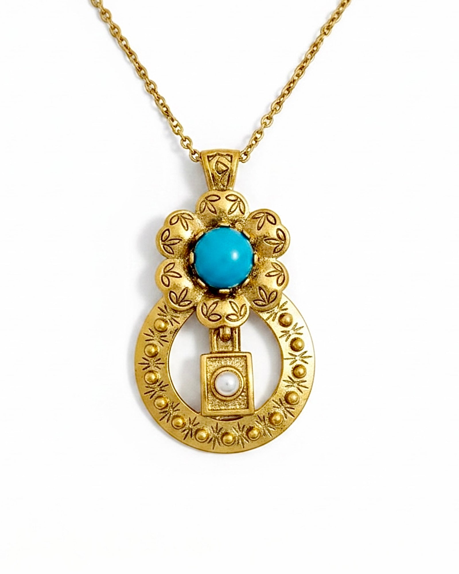 Filigree Necklace in Gold-Plated Silver