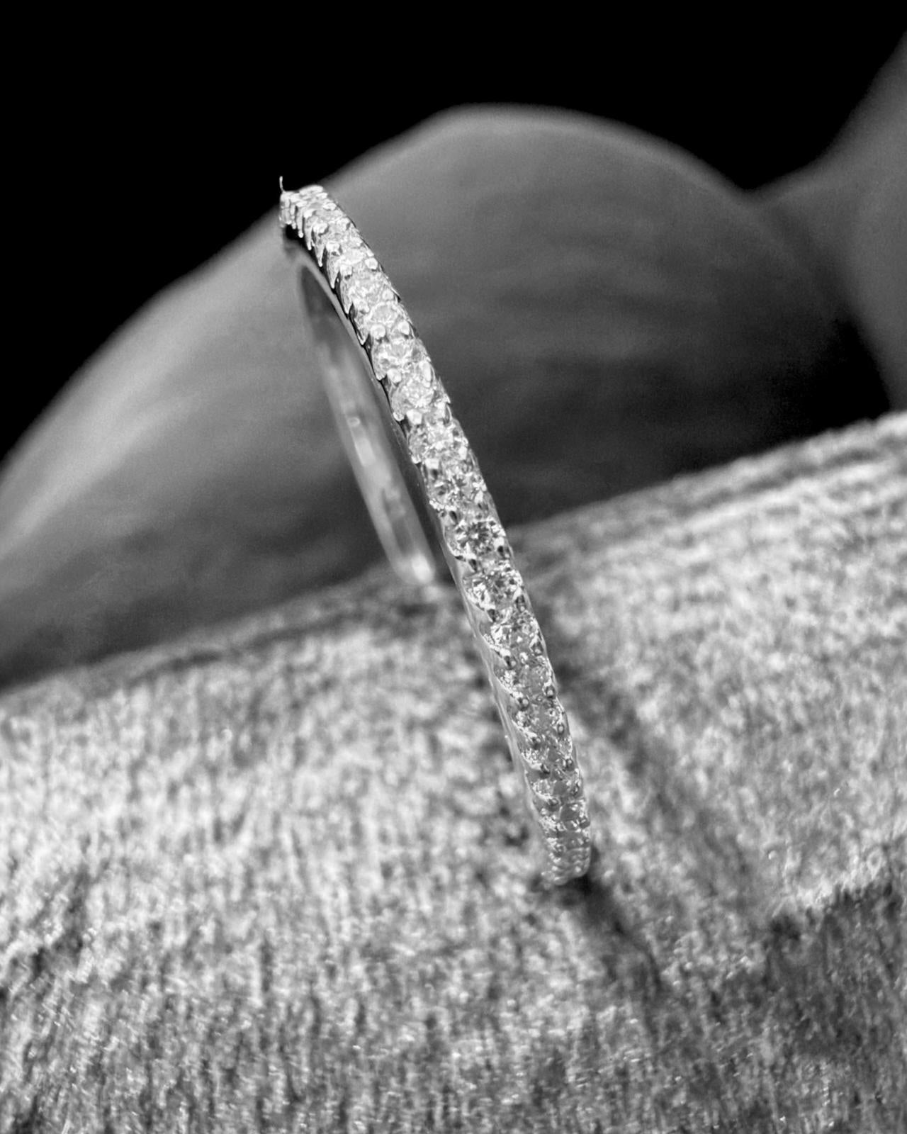 Thin, shiny silver ring