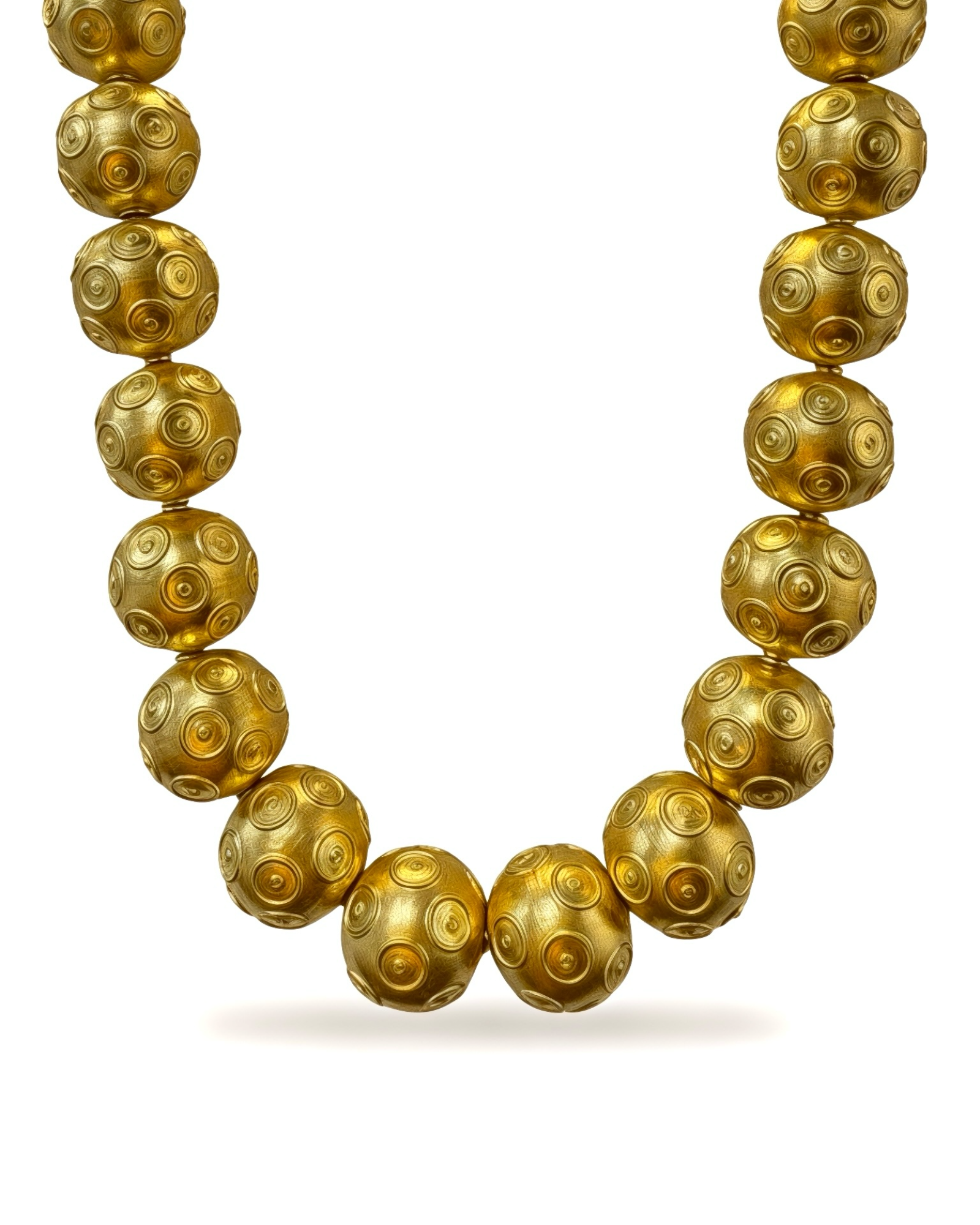 Viana Bead Necklace in Gold-Plated Silver