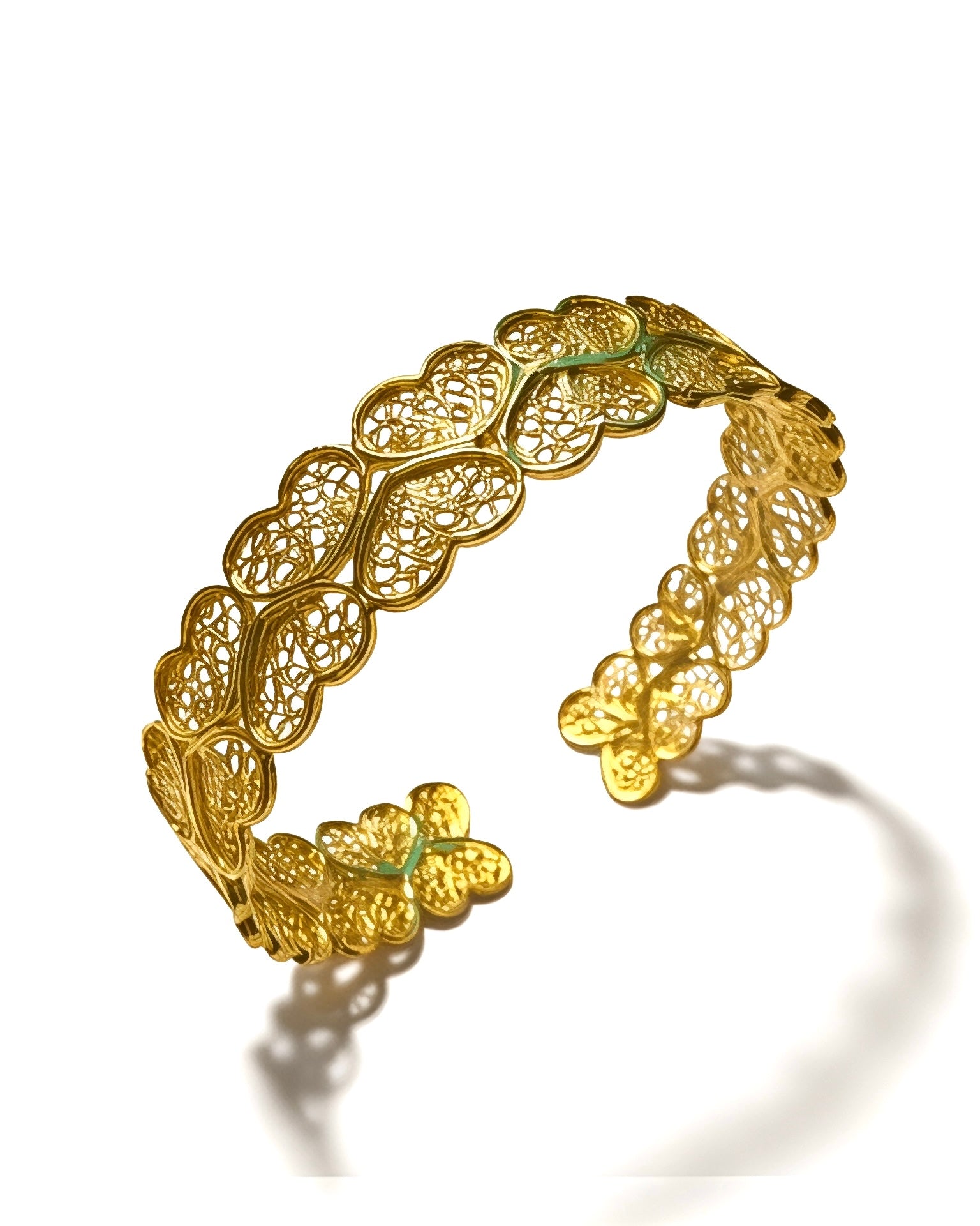 Filigree and gilded silver bracelet/slave bracelet