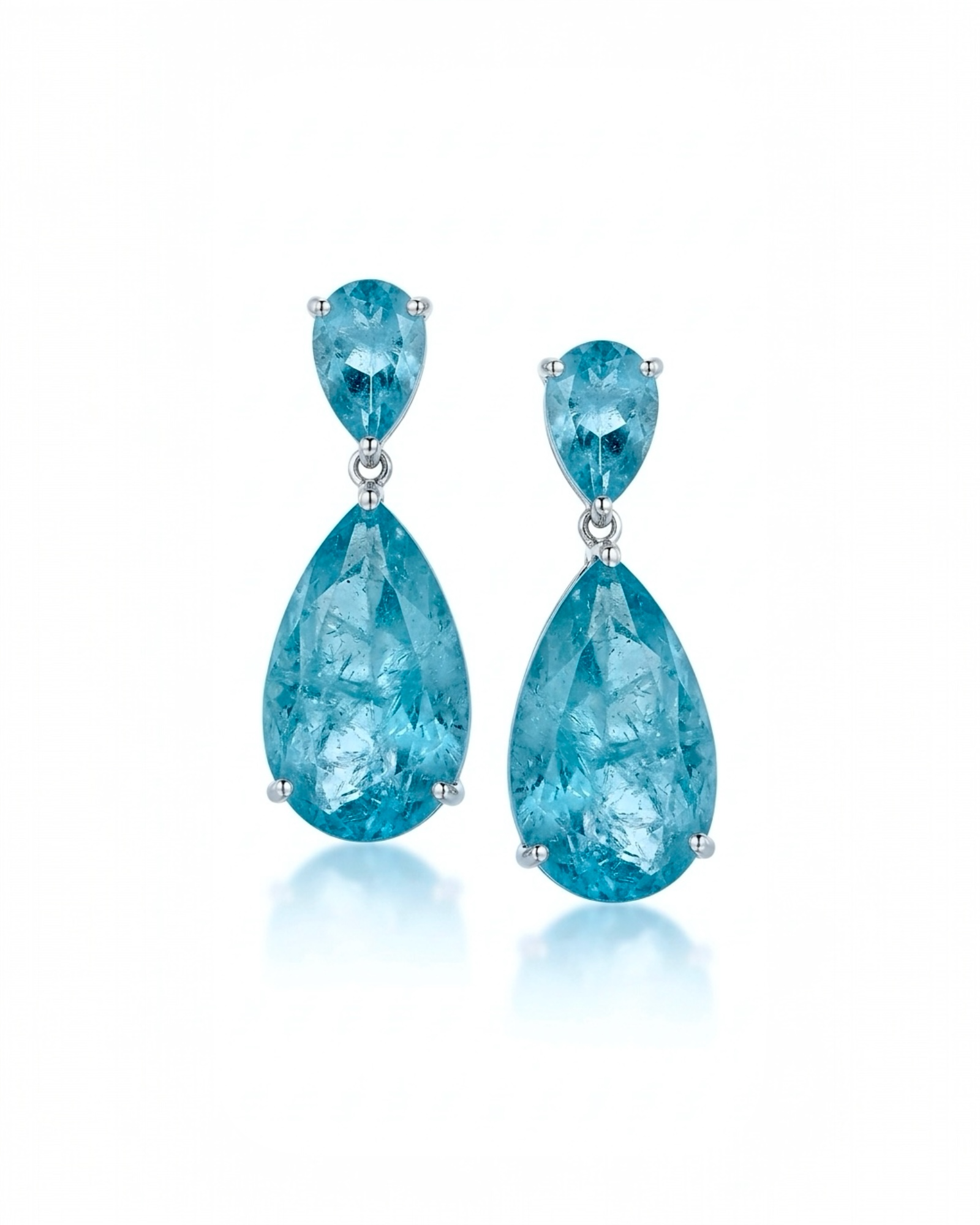 Brincos Gotas com Cor Azul