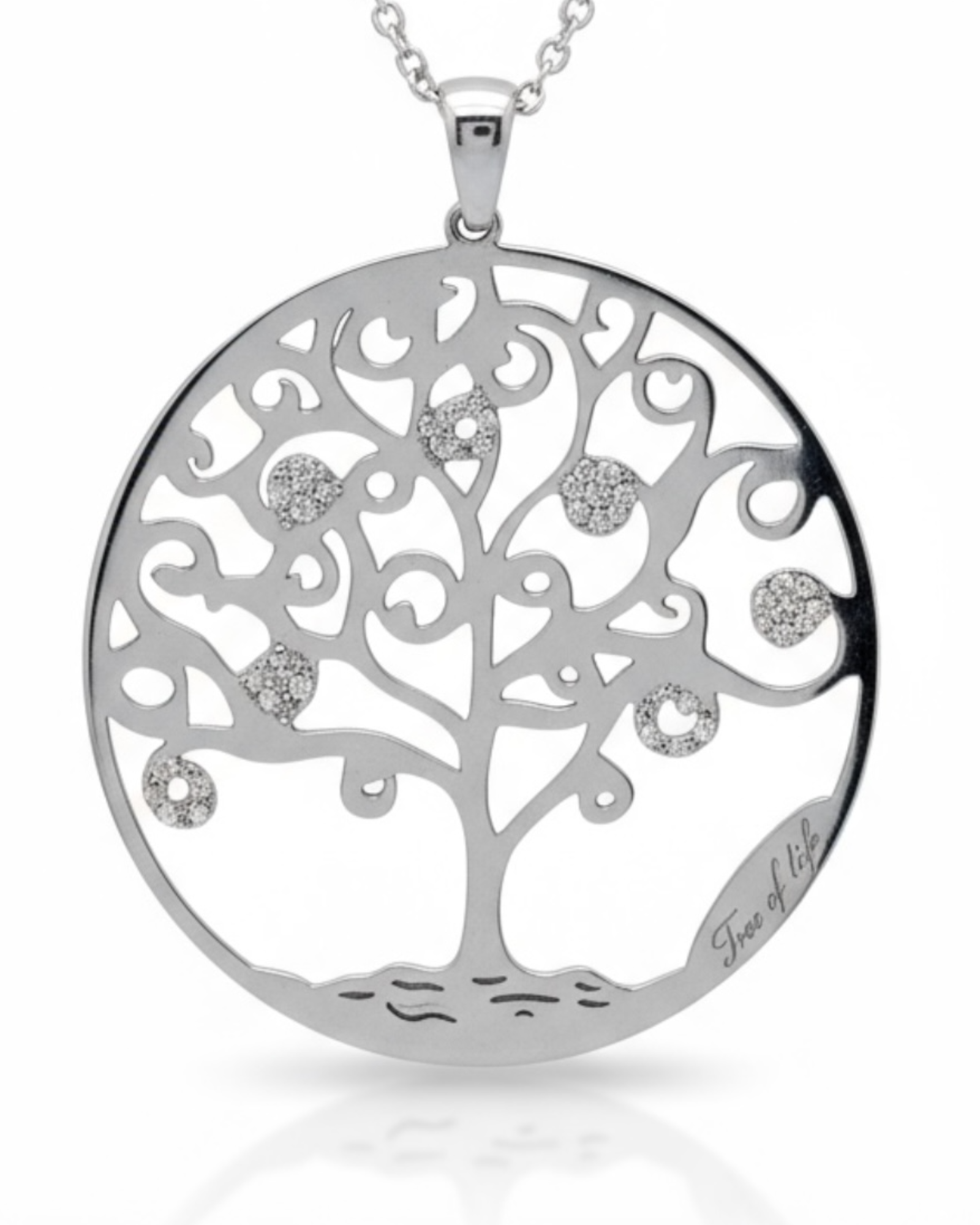 Tree of Life Necklace, Long or Double Wrap, in Silver