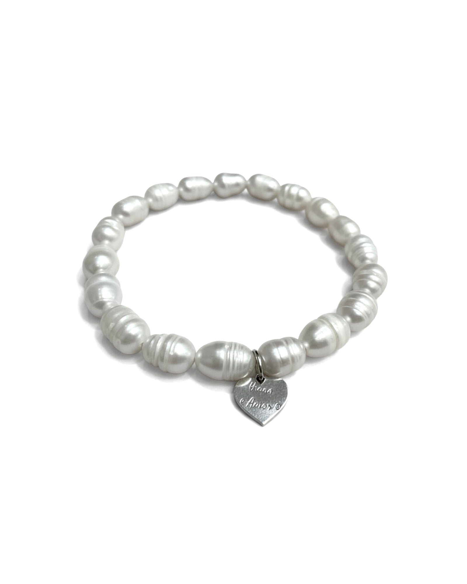 Pearl Bracelet in Rose Silver