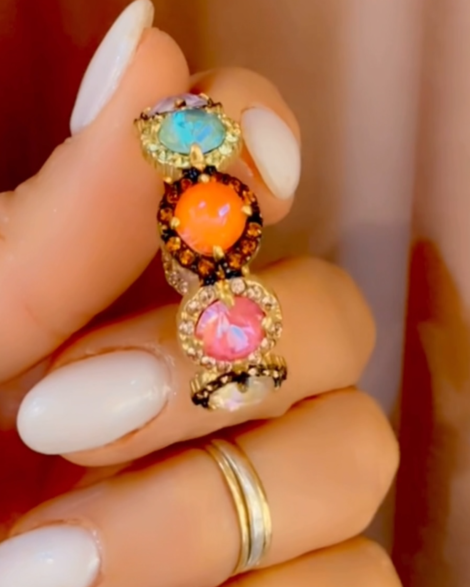 Colorful Hoops in Gold Silver