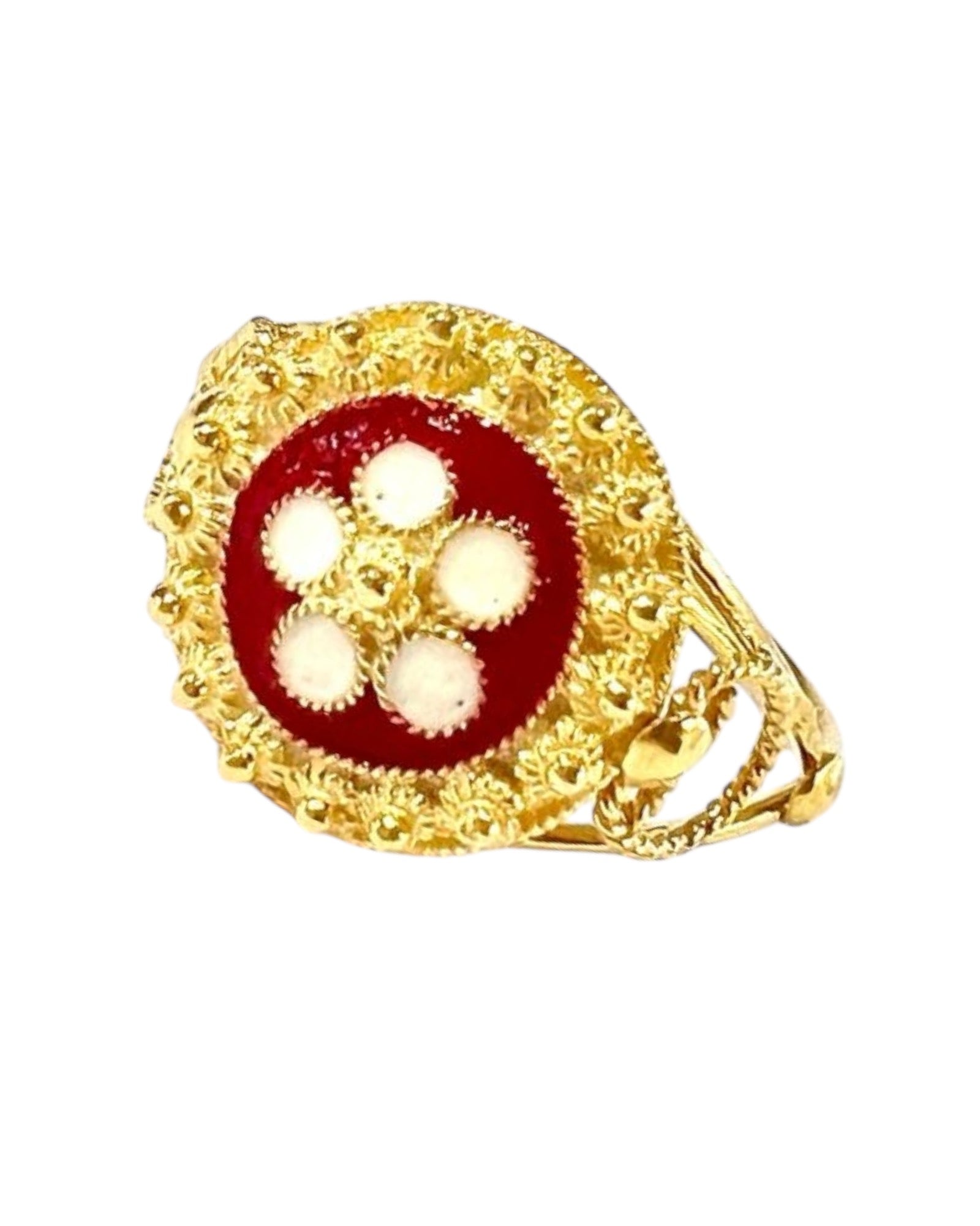 Snail Ring in Gold Plated Silver