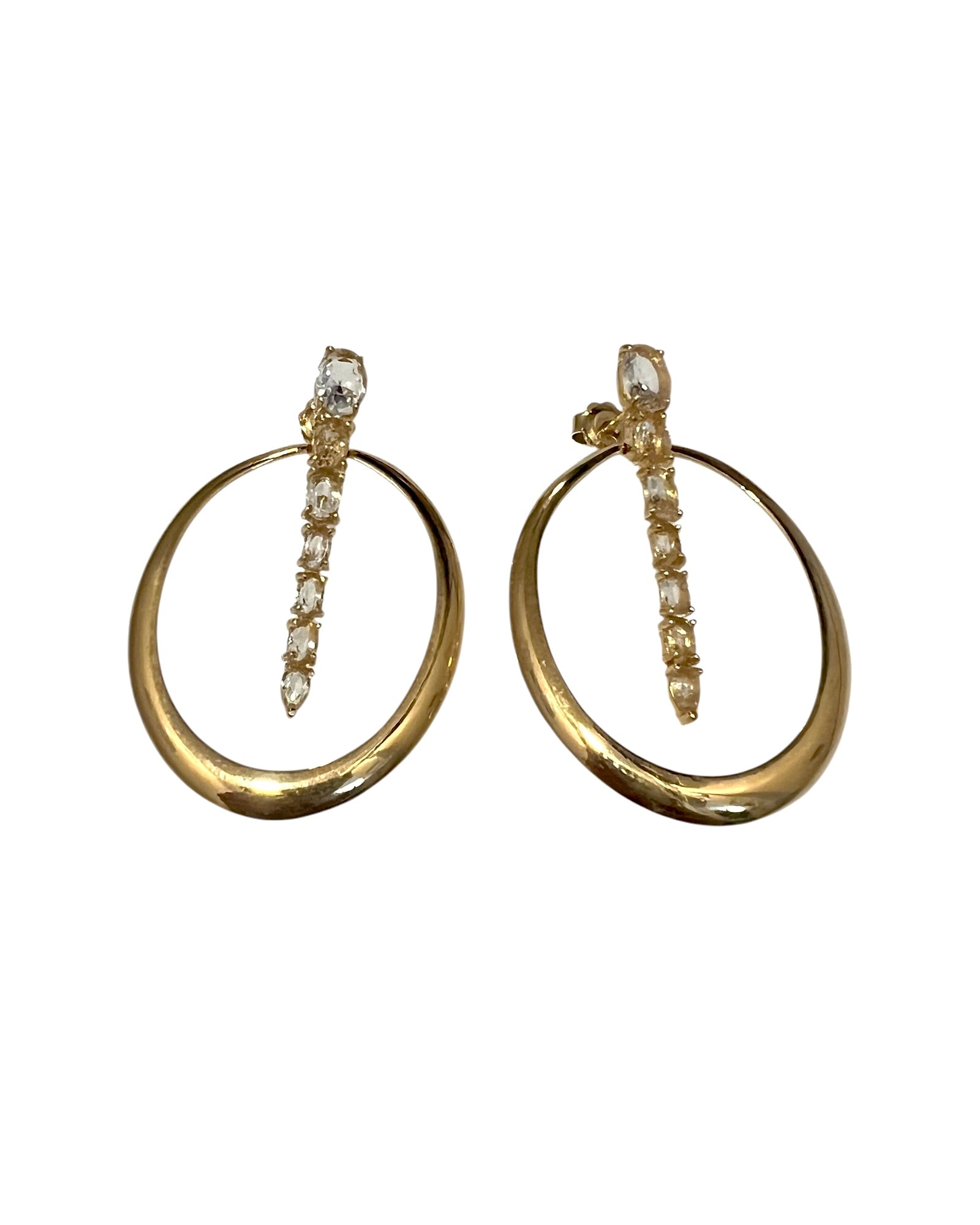Gold-plated silver party earrings
