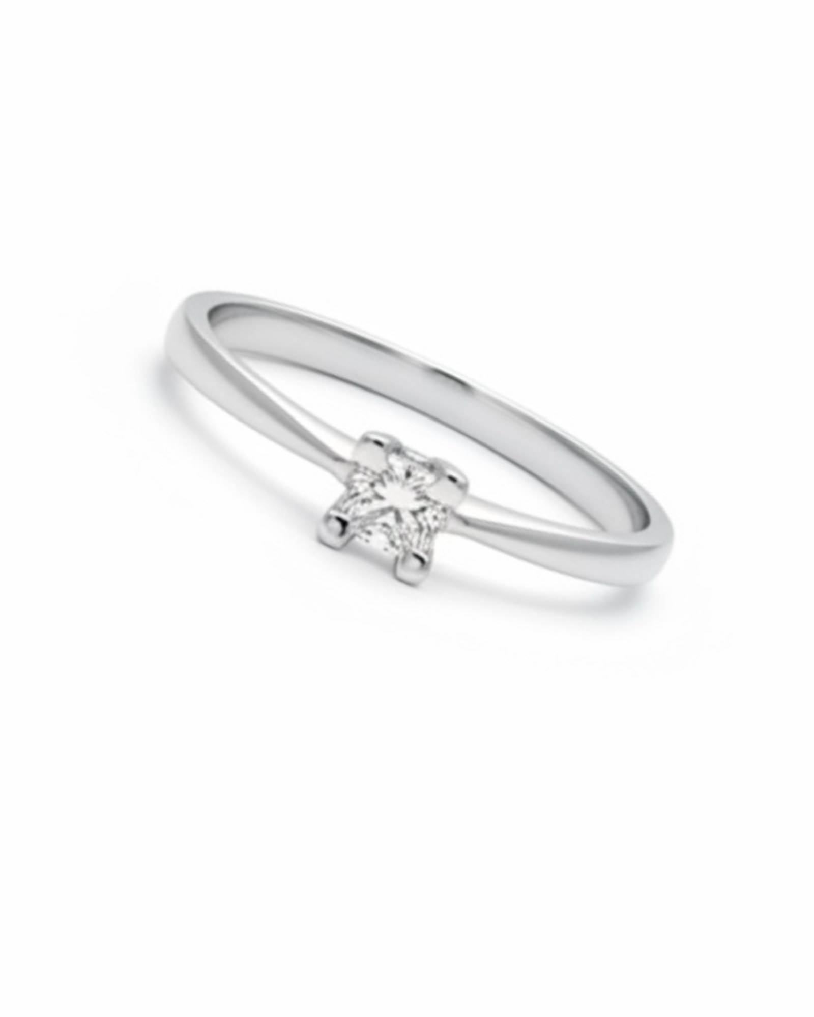 Anel de Noivado com Diamante em Ouro