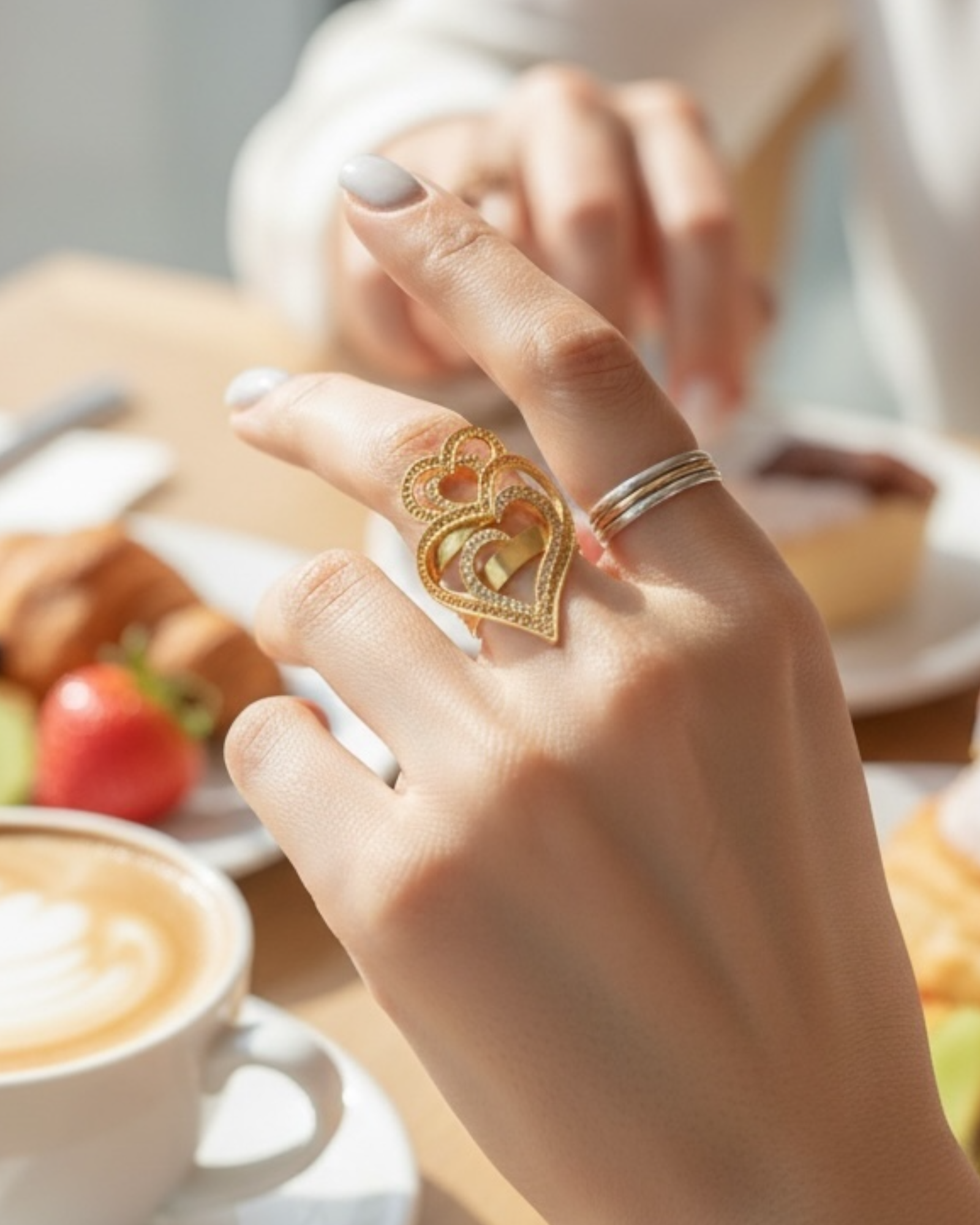 Viana Heart Ring is Love in Silver