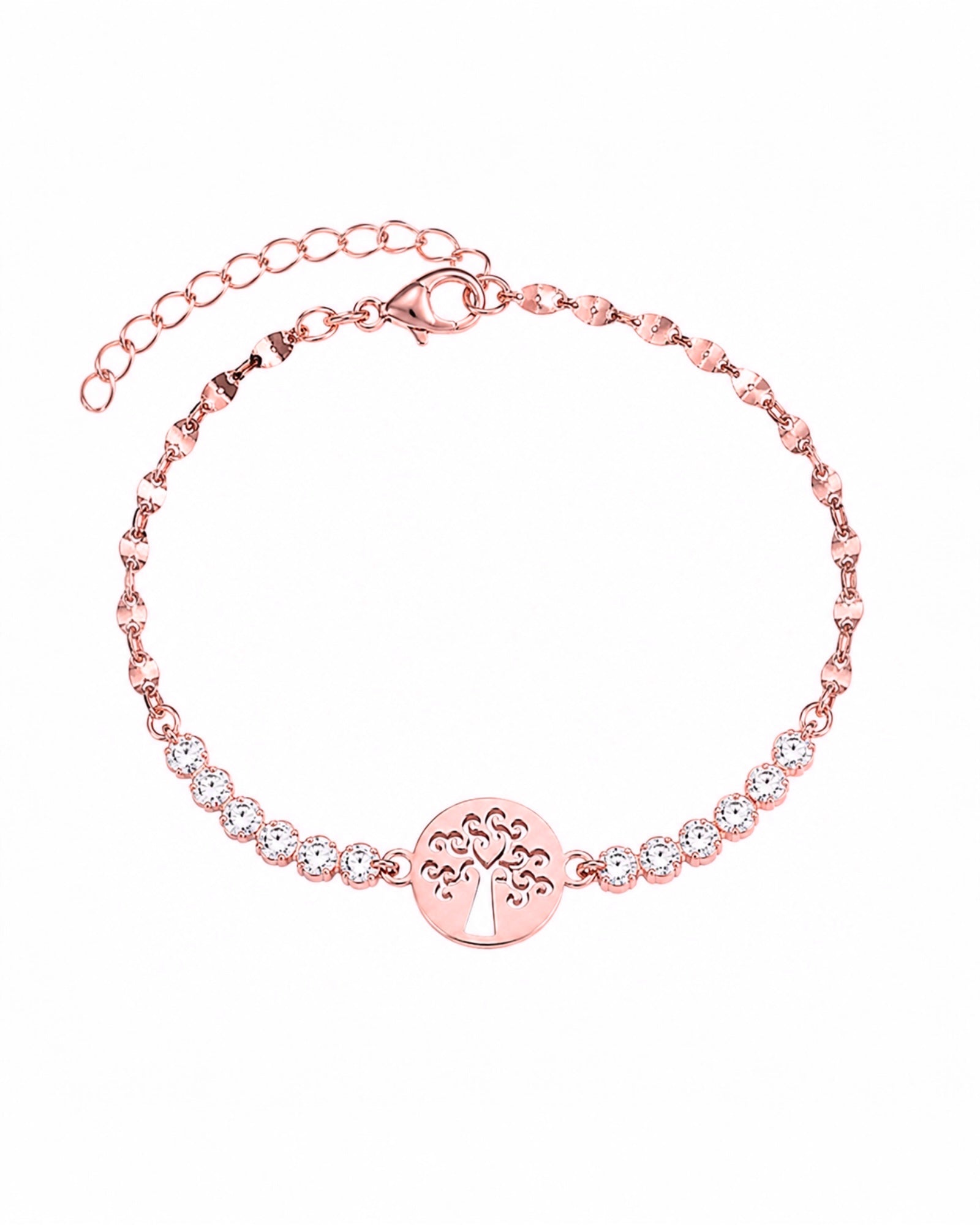Tree of Life Bracelet in Rose Silver