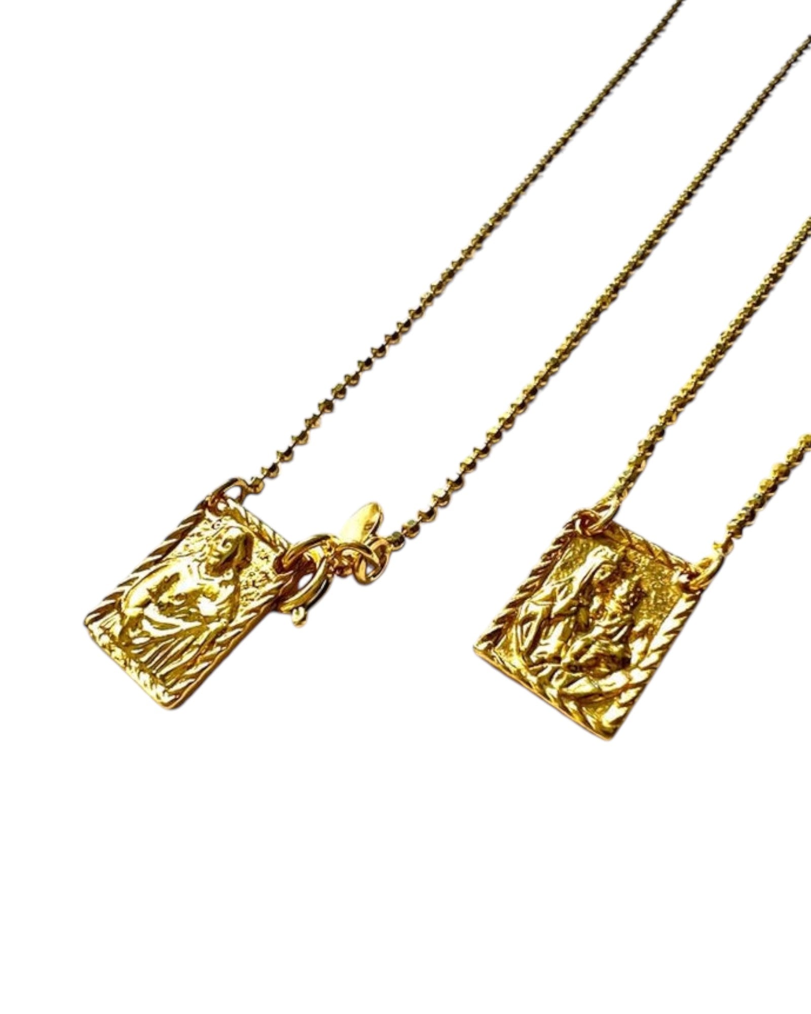 Women's Scapular in Gold Silver Sphere Mesh