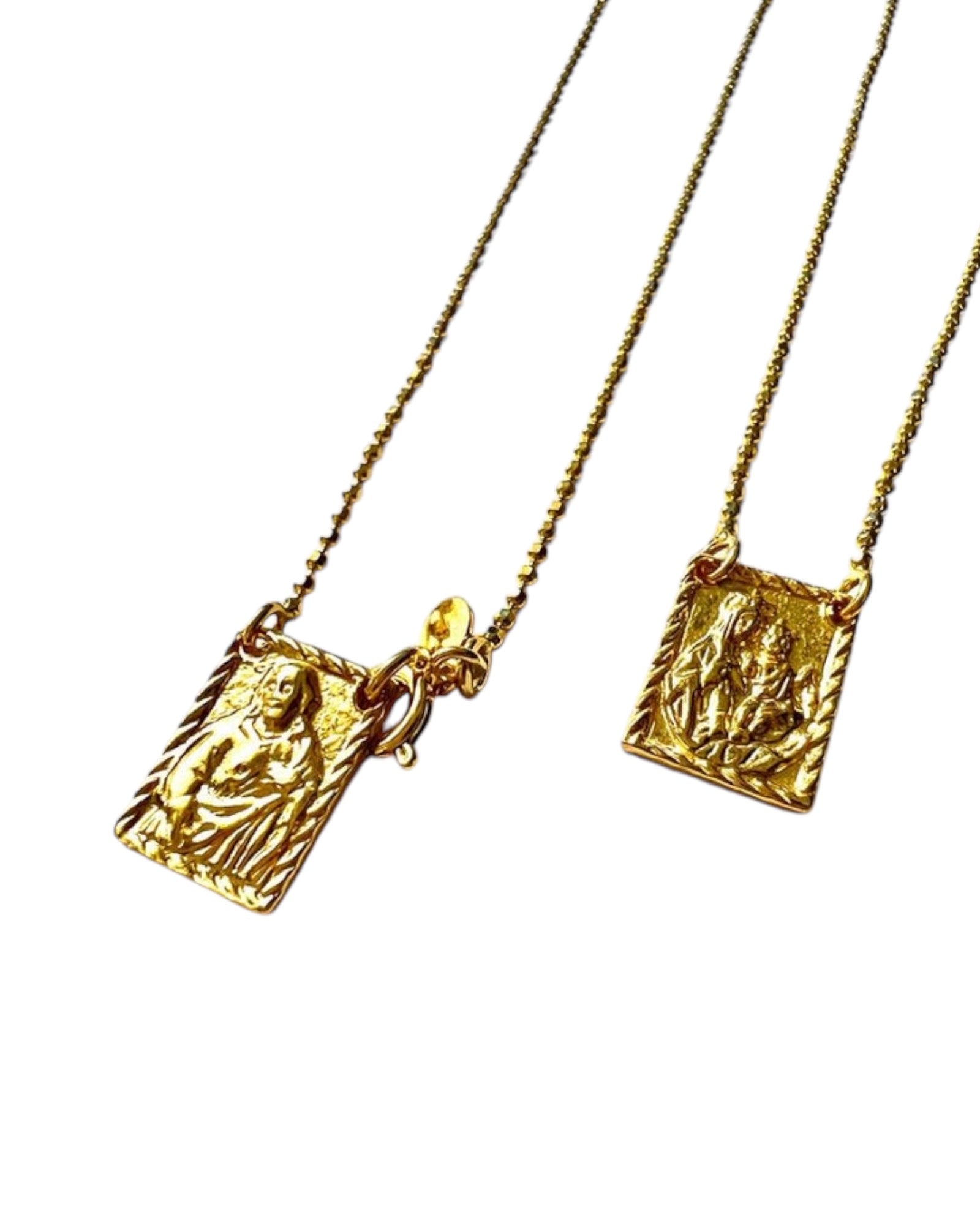 Women's Scapular in Gold Silver Sphere Mesh