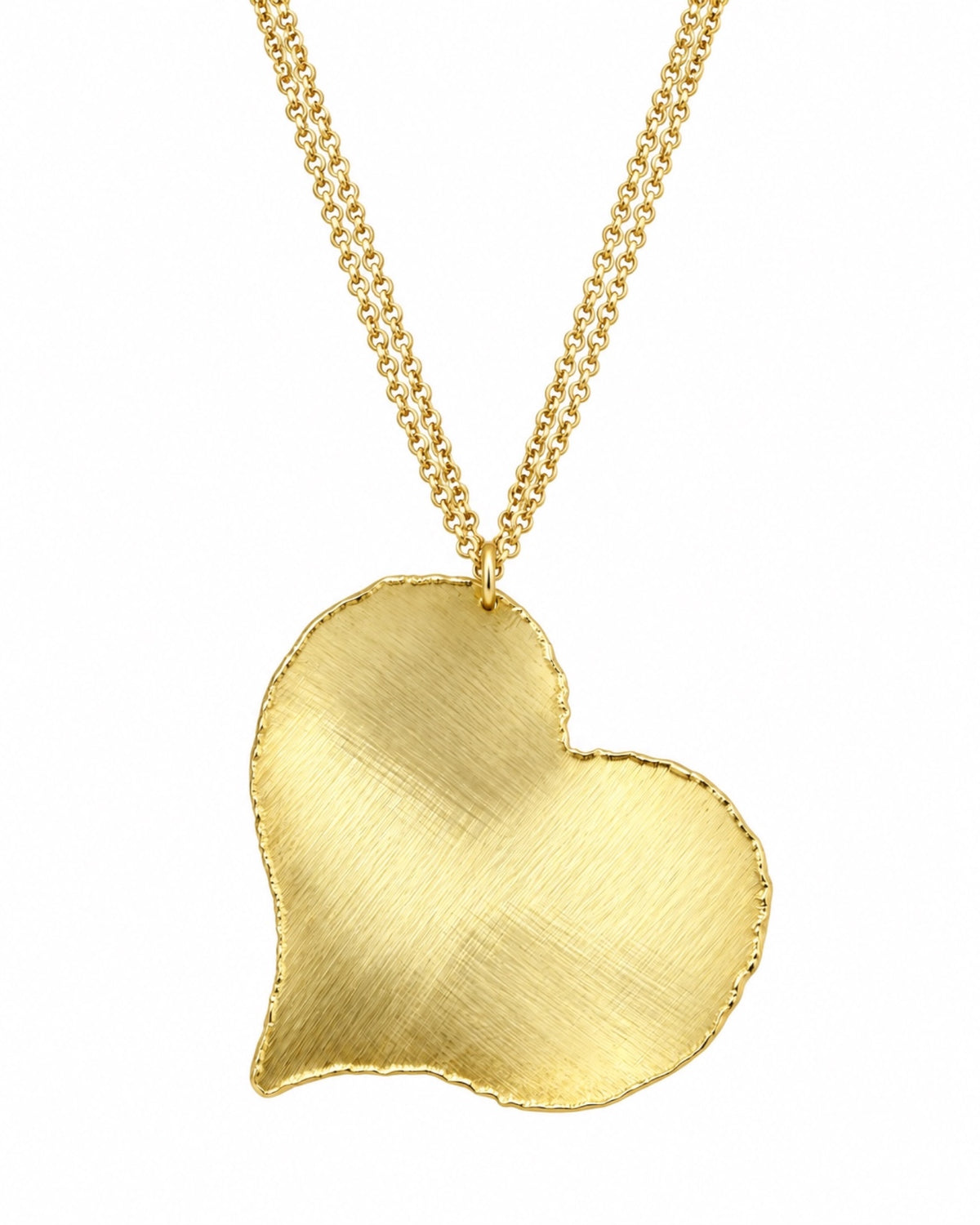 Necklace with Heart in Silver and Gold Plated Silver