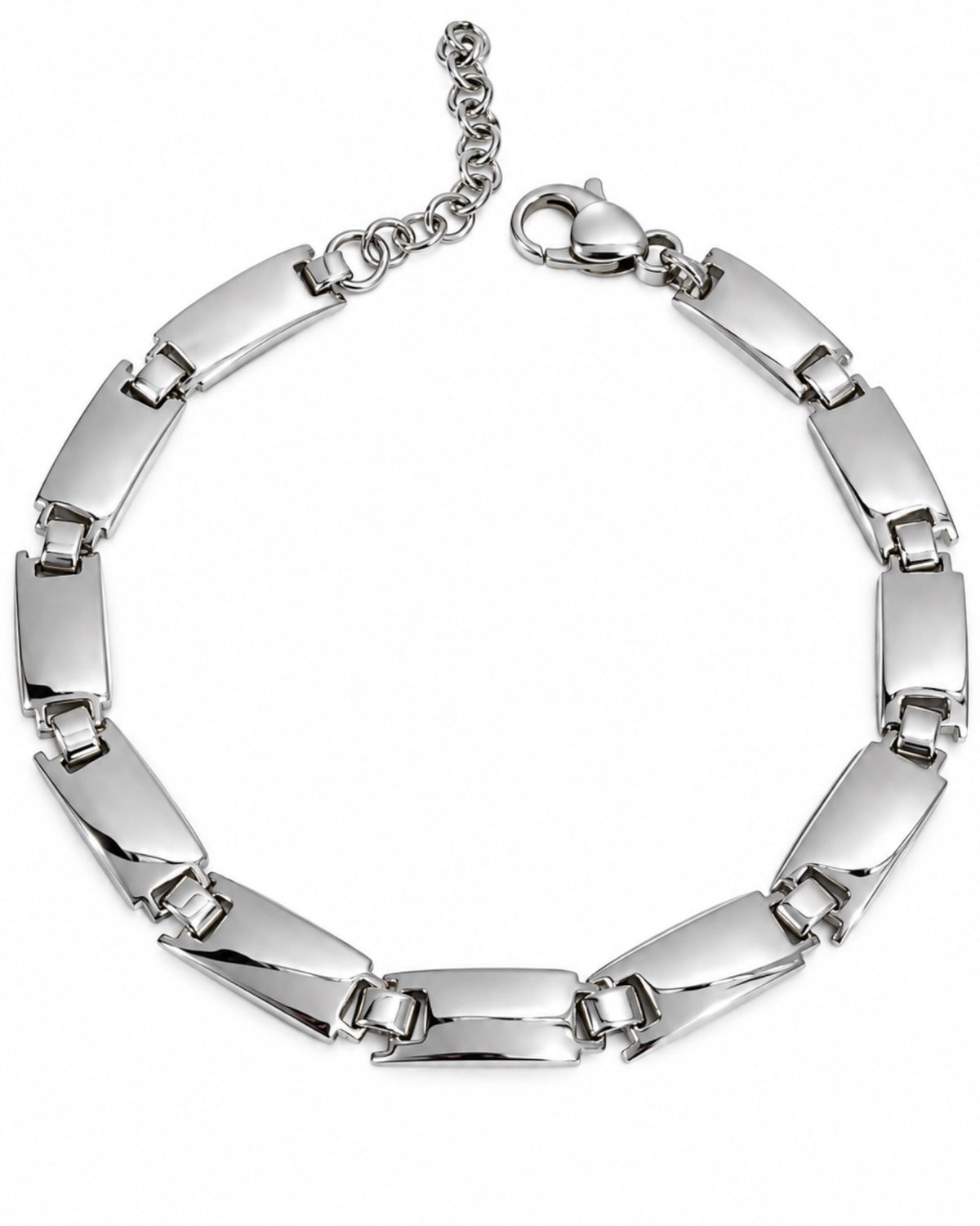 Pulseira Masculina Atlas em Prata 925 – Elos Geométricos