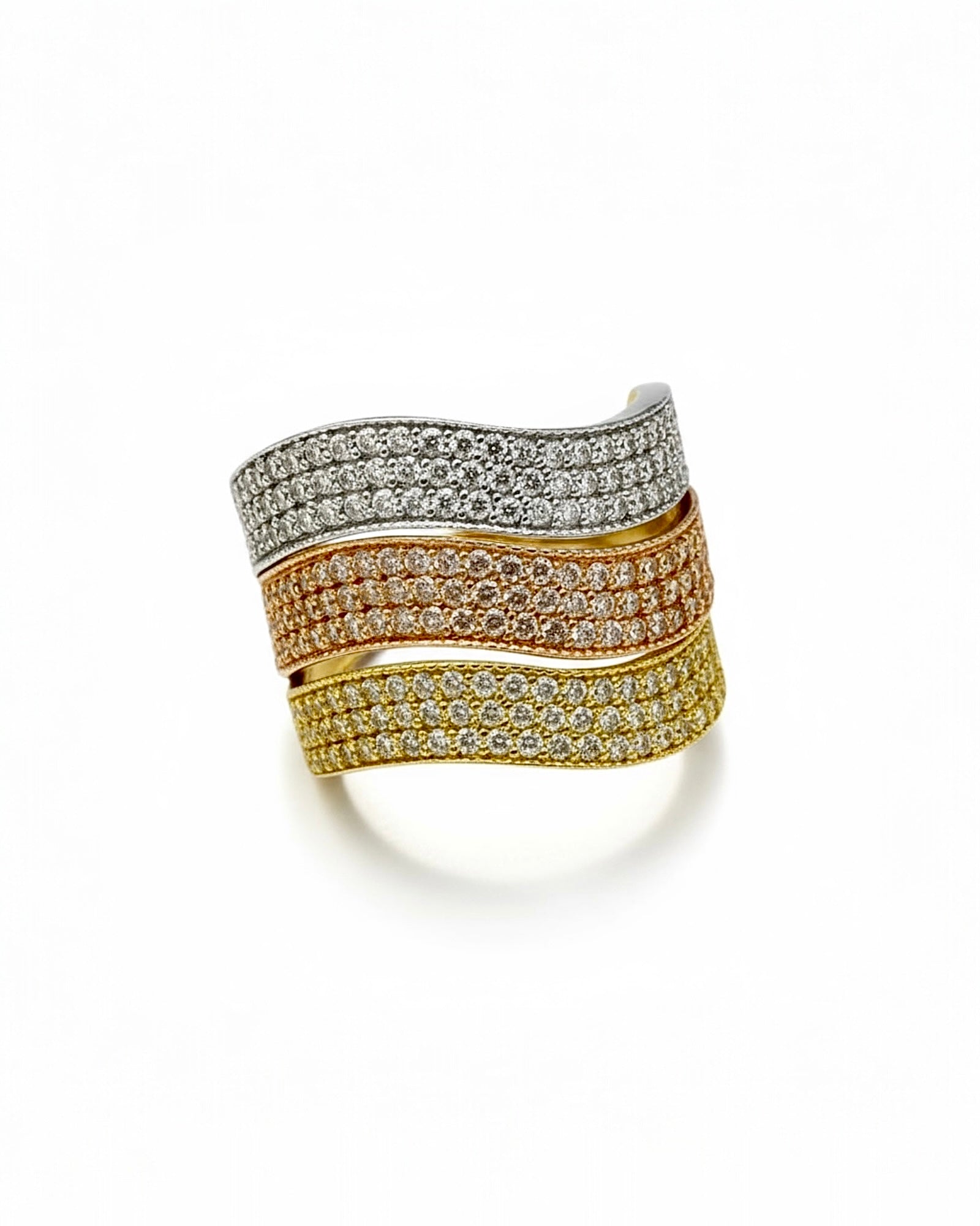 Anel Três Cores em Ouro