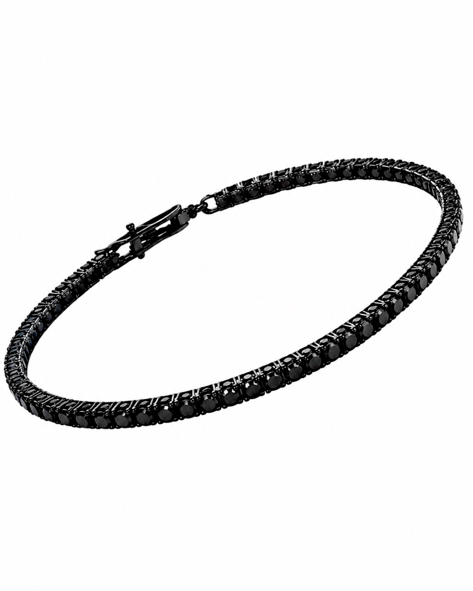 Pulseira Masculina Luxury Black com Zircónias Pretas
