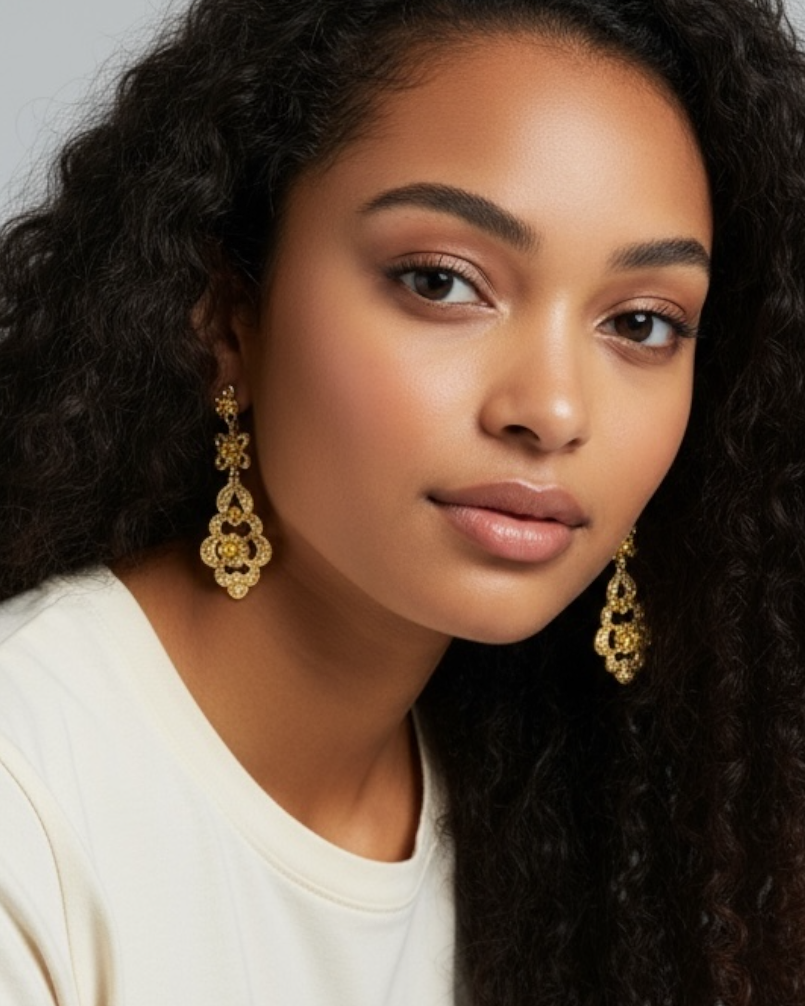 Brincos Barrocos de Filigrana em Prata Dourada