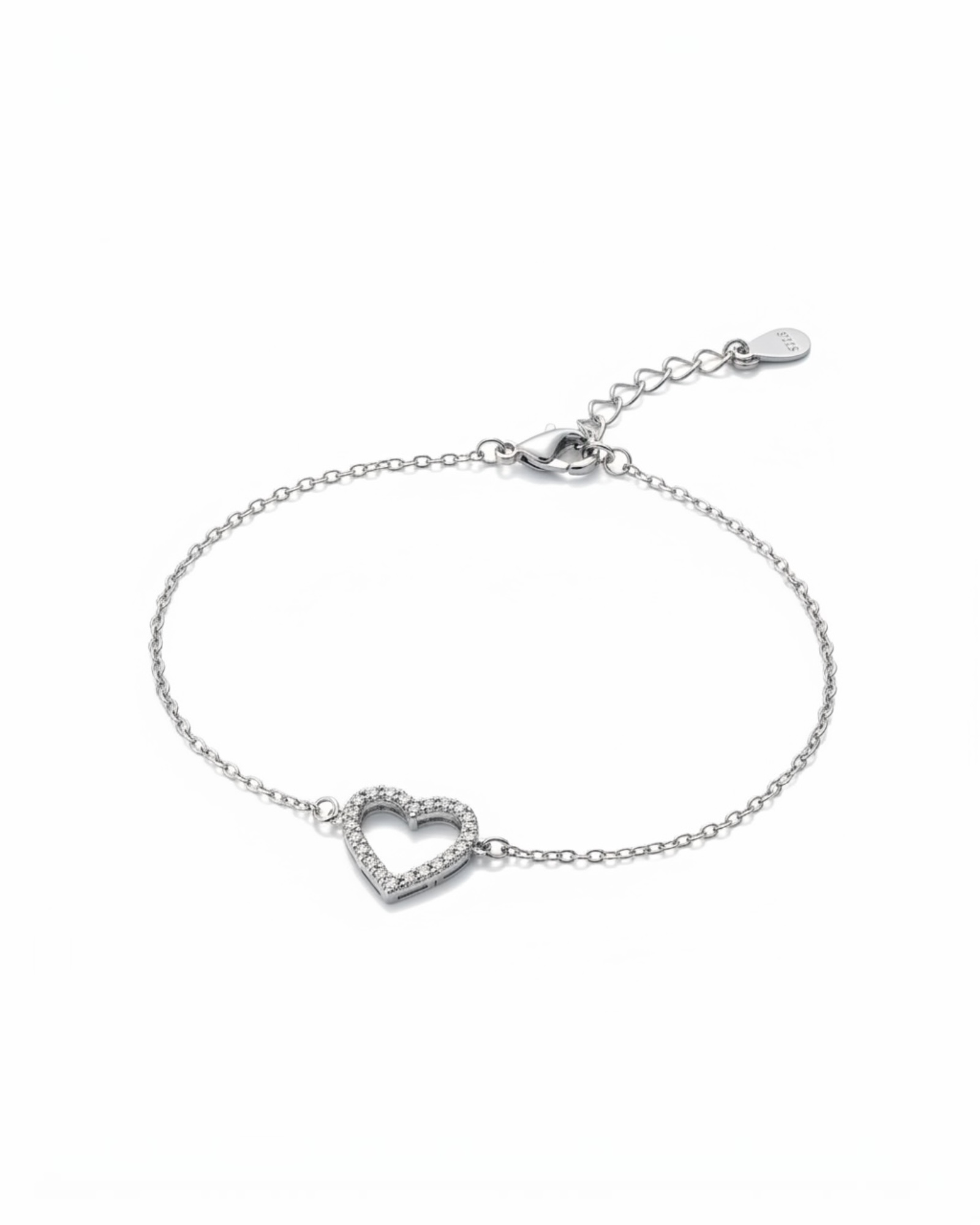 Pulseiras Coração em Prata