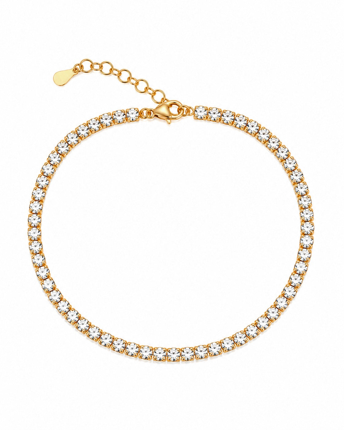 Pulseira com Brilho em Prata Dourada