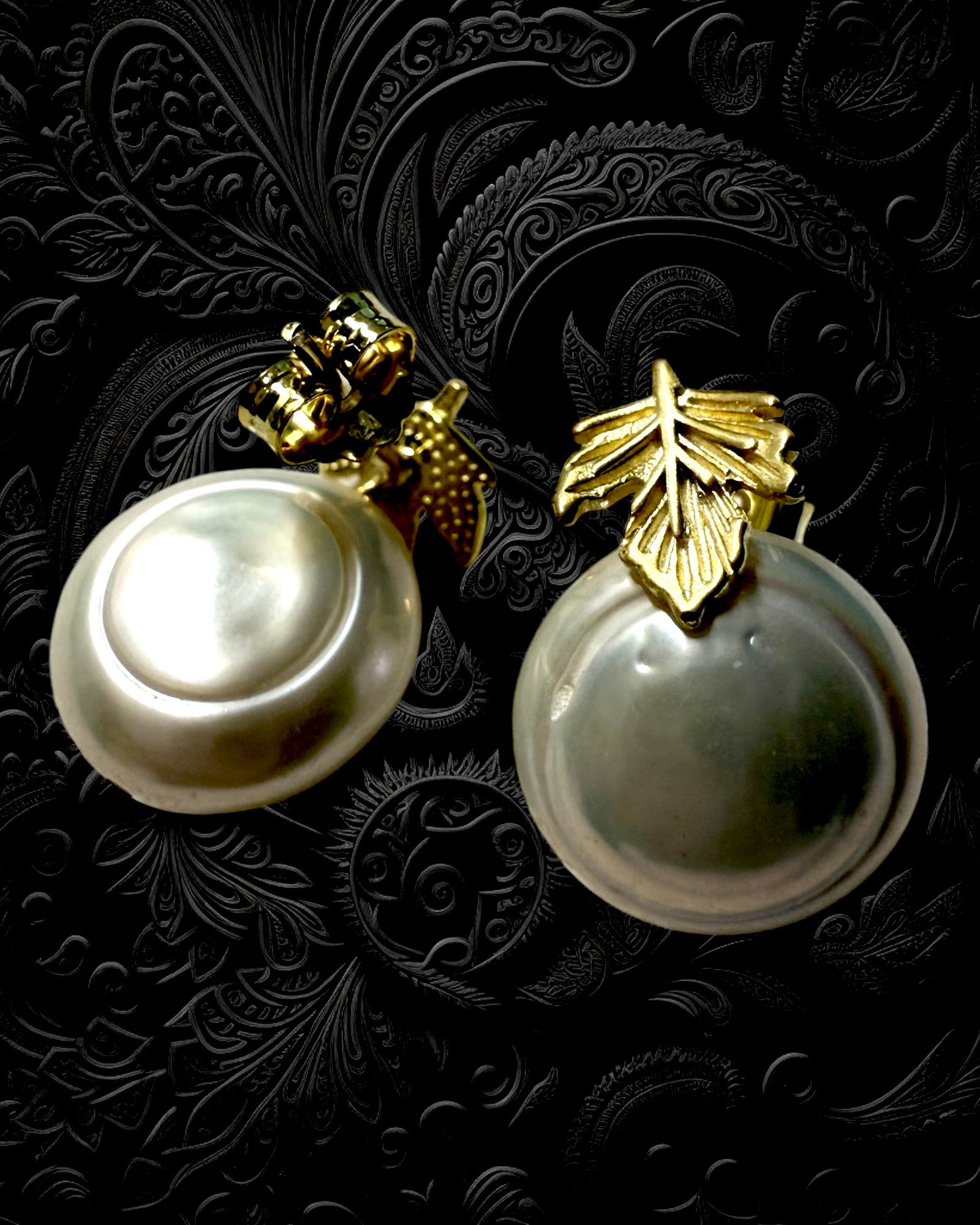 Earrings with Pearls in Gold-Plated Silver