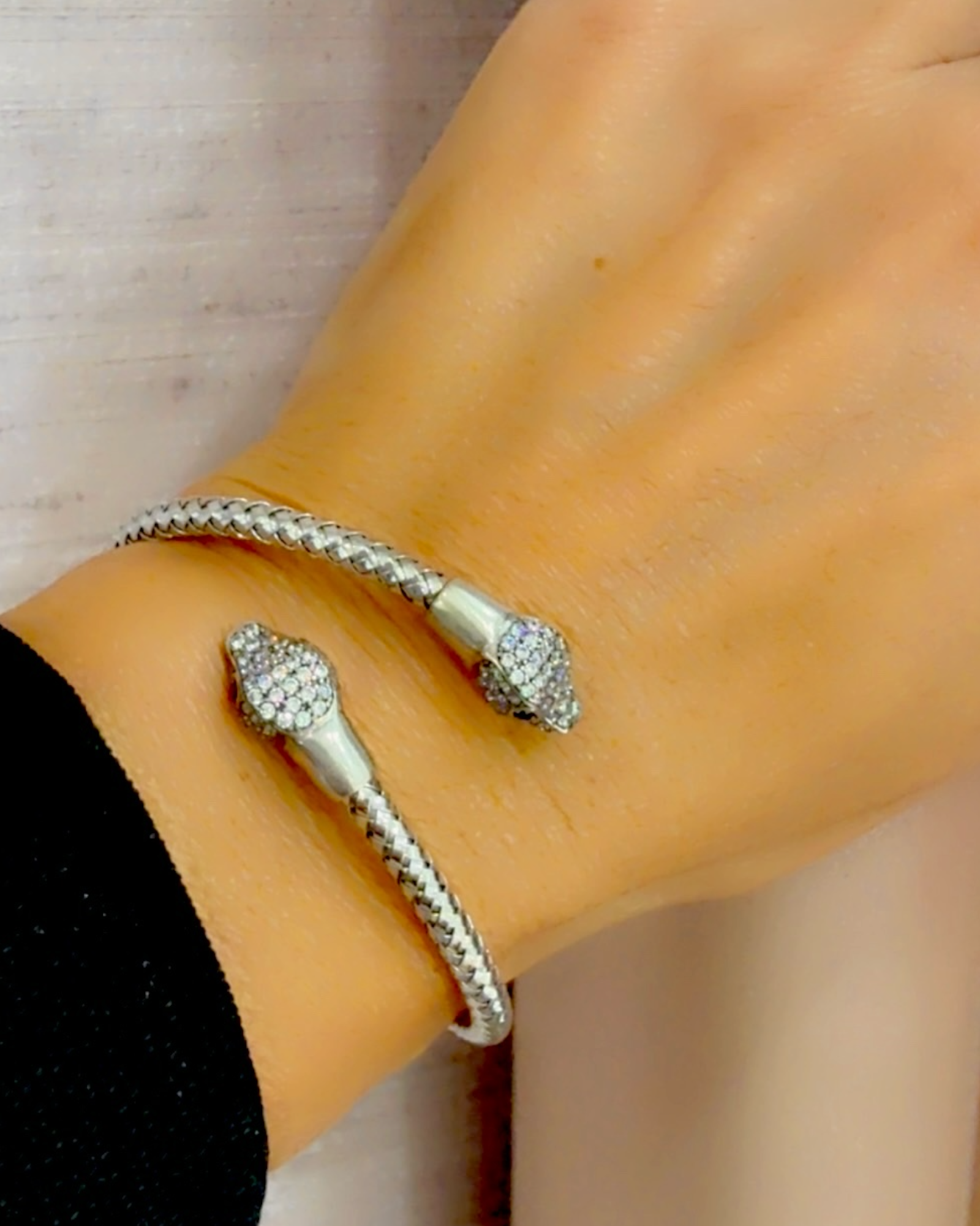 Pulseira / Escrava Serpente em Prata