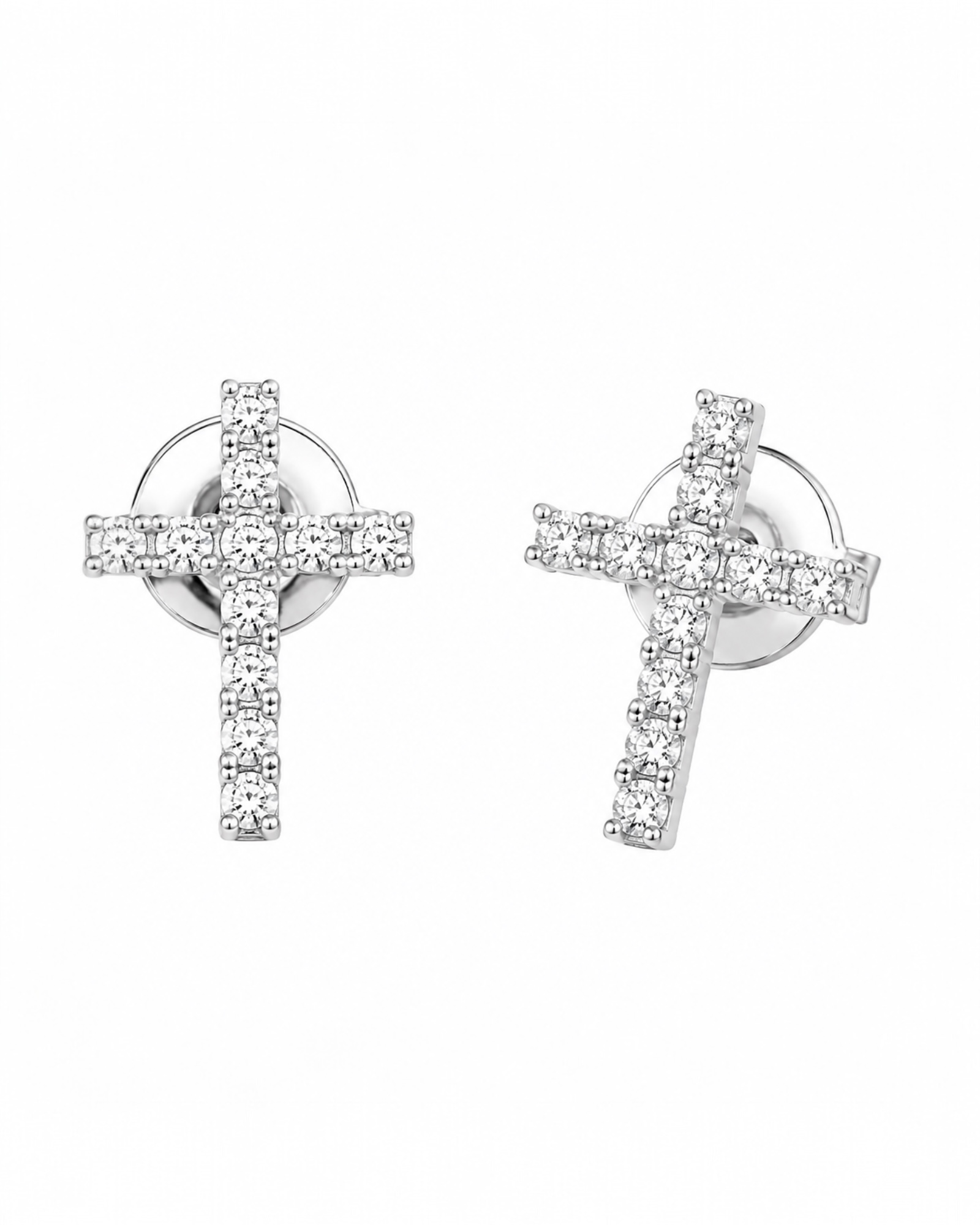Brincos Crucifixo em Prata