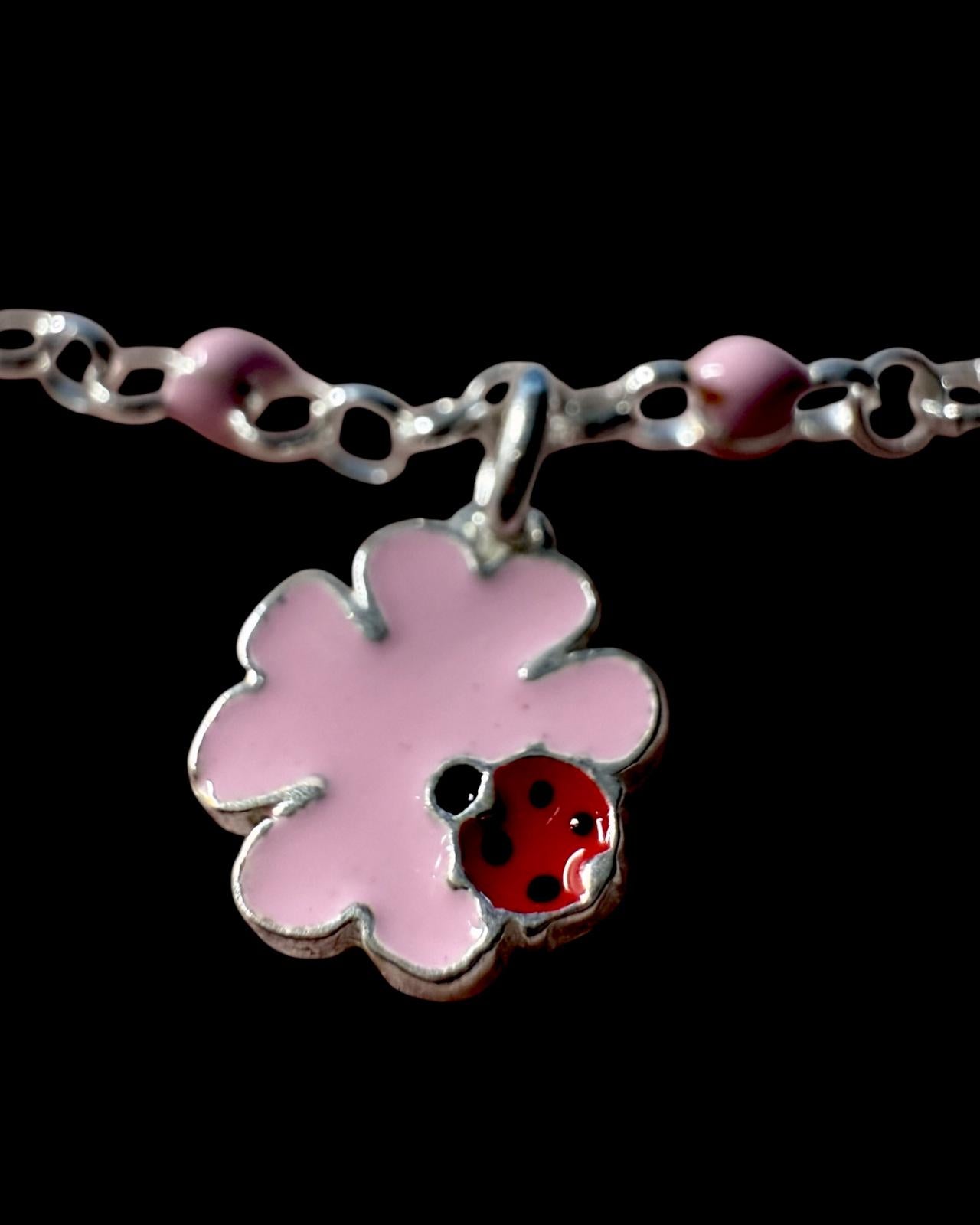 Children's Flower Bracelet in Silver