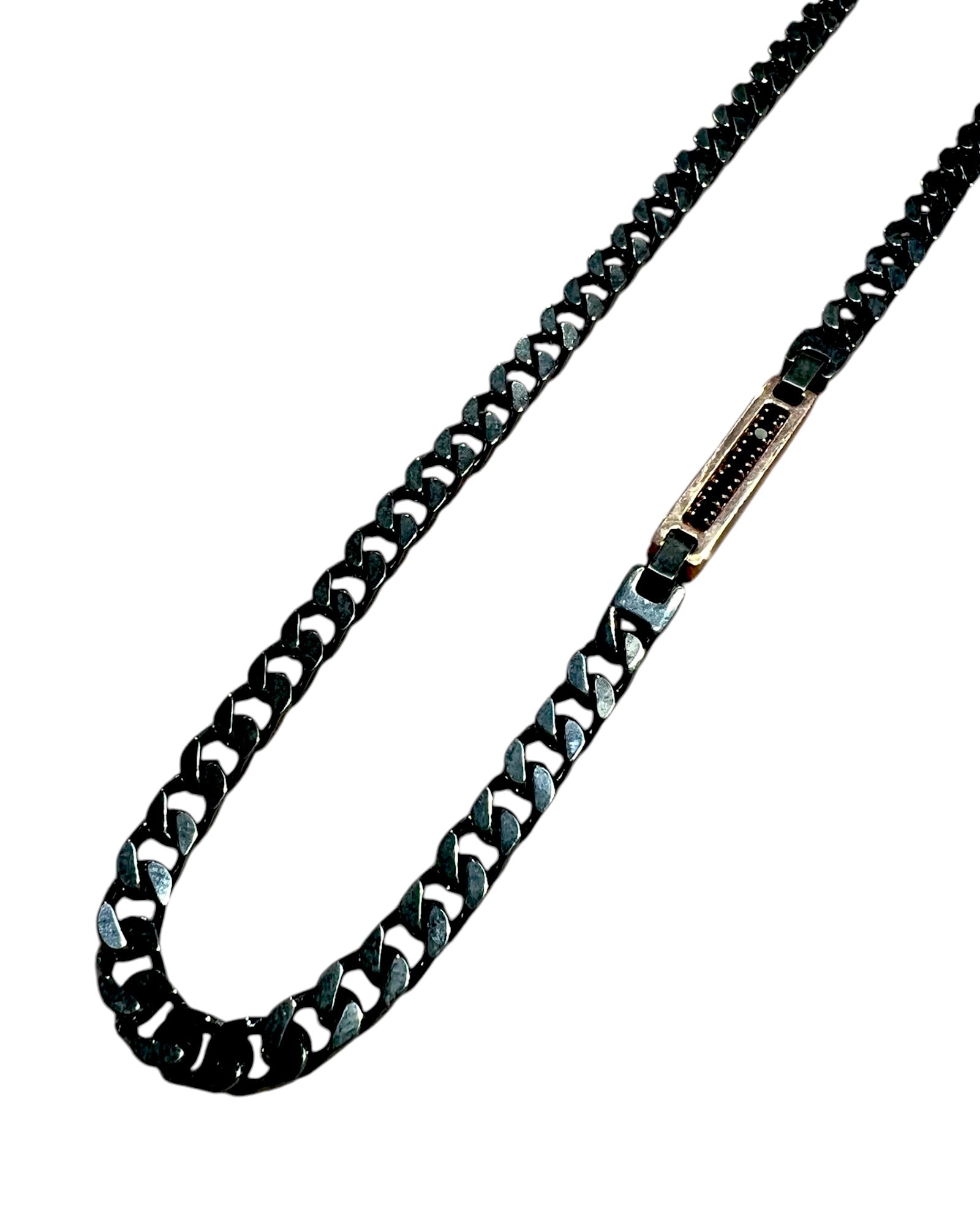 Men's Necklace in Silver and Rose Silver