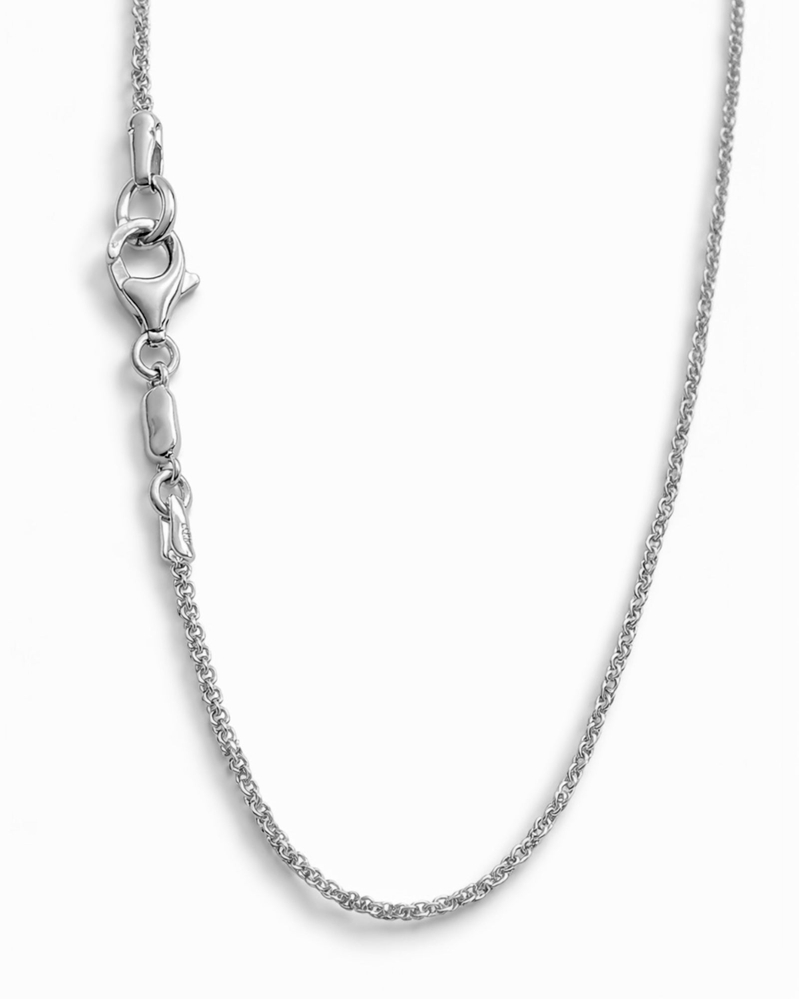 Colar Simples com Brilho em Prata - 80cm