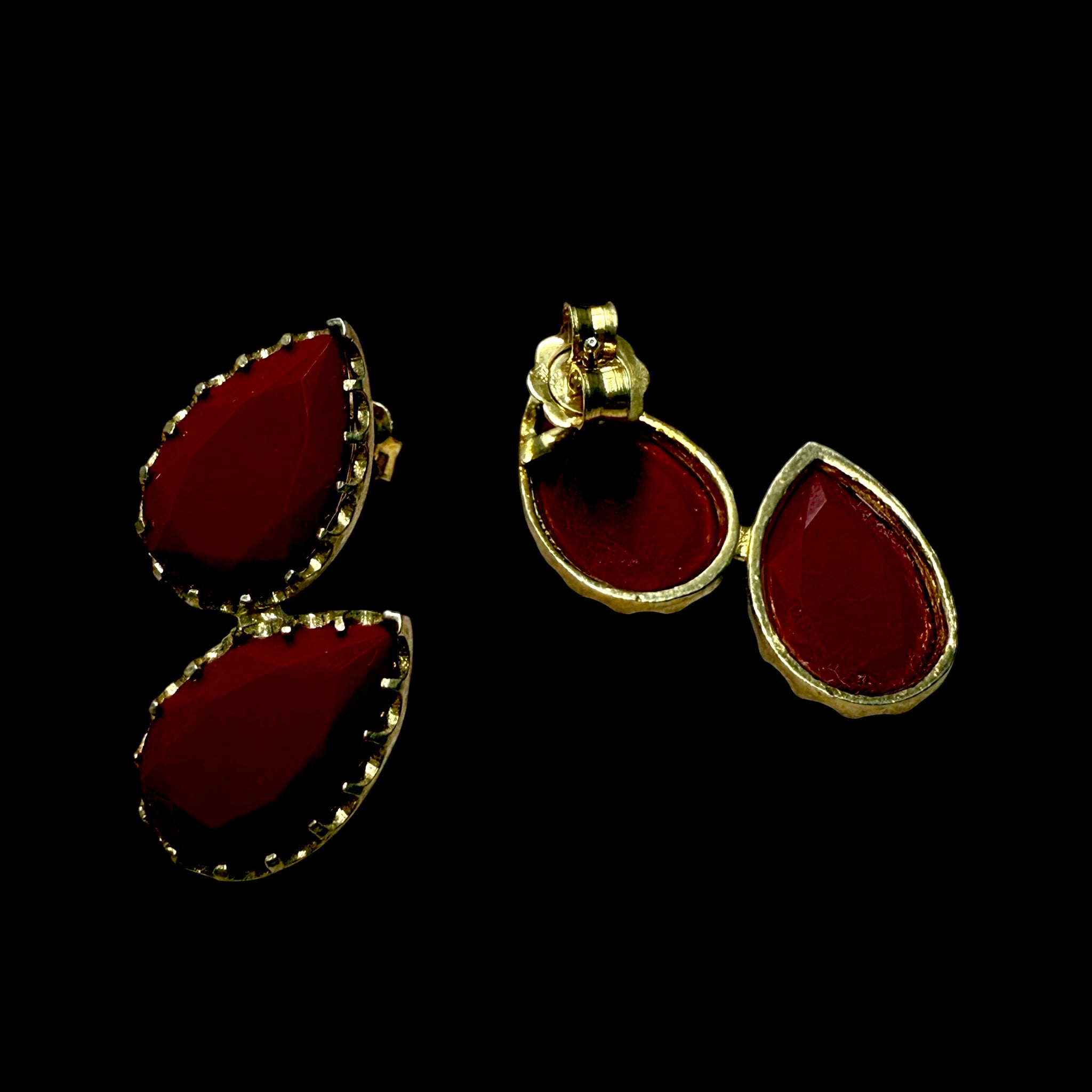 Gold Plated Silver Drop Earrings