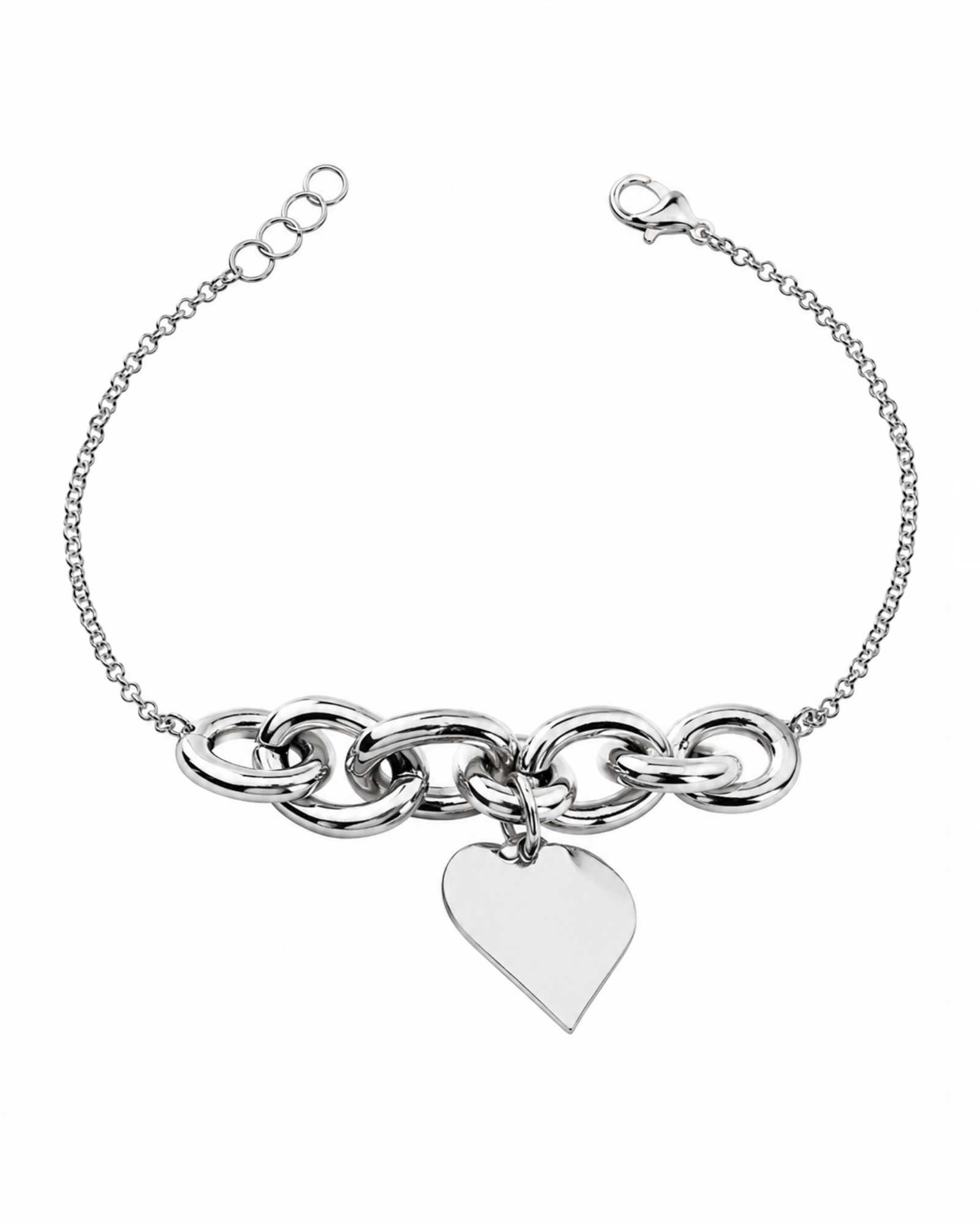 Heart Bracelet in Silver