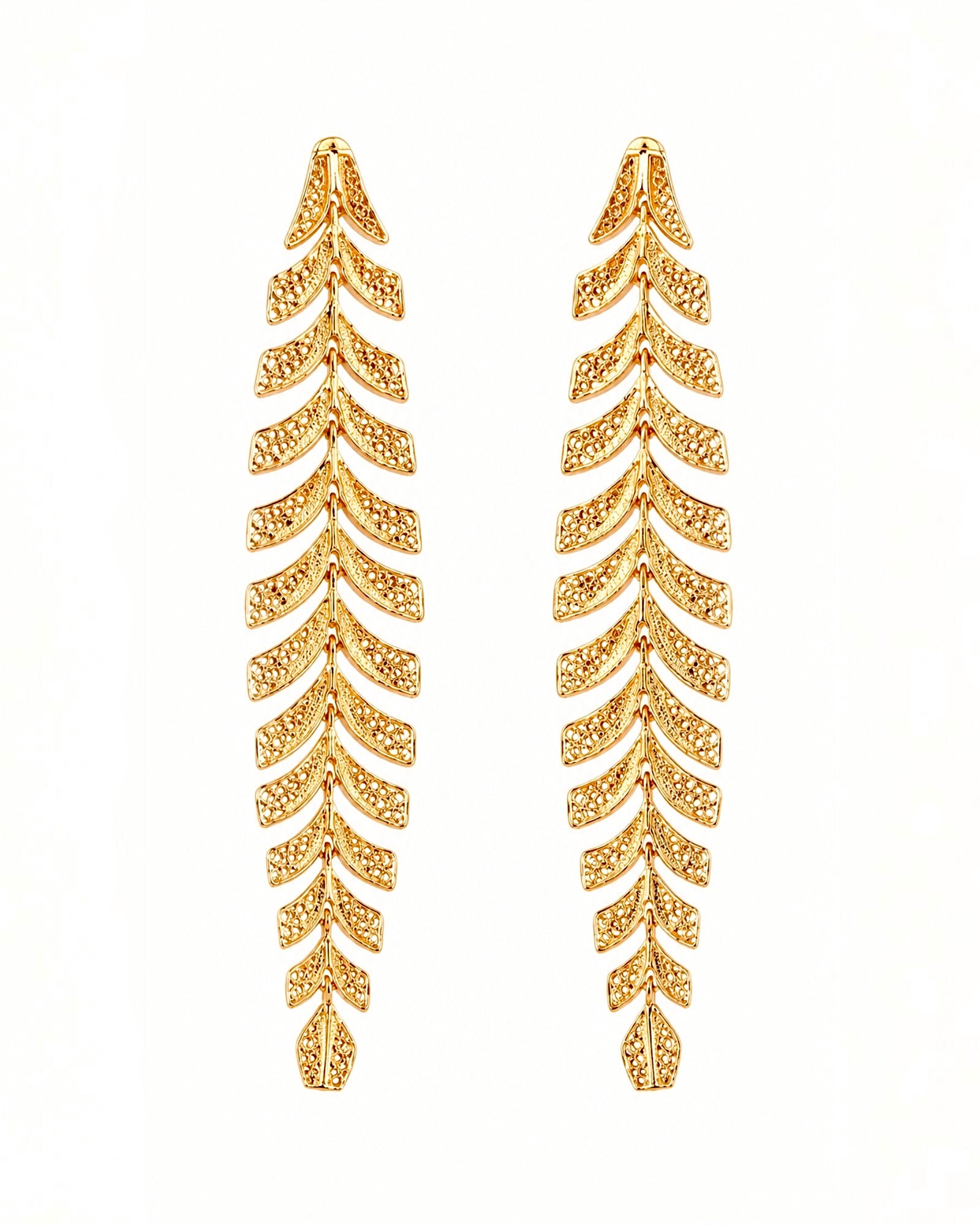 Filigree Princess Earrings in Gold-Plated Silver