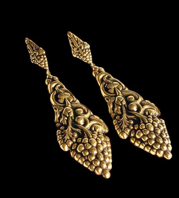 Baroque Earrings in Gold-Plated Silver