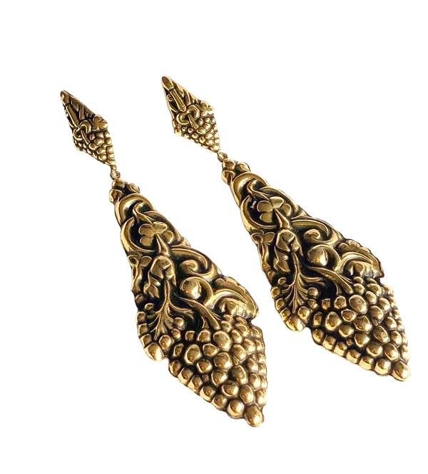 Baroque Earrings in Gold-Plated Silver