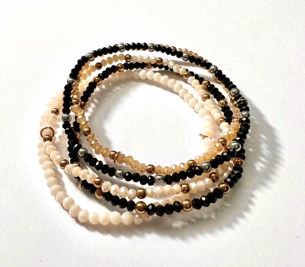 Pulseira Branca com Prata