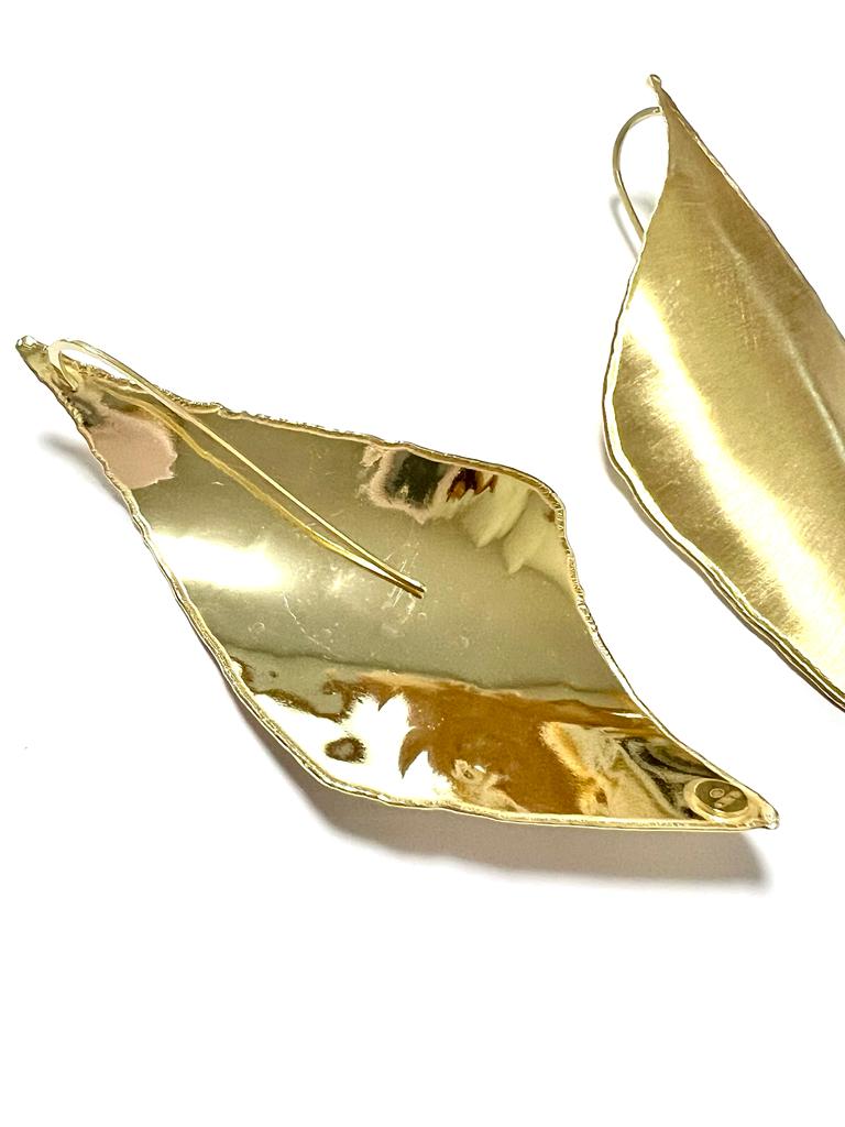 Irregular Earrings in Gold-Plated Silver