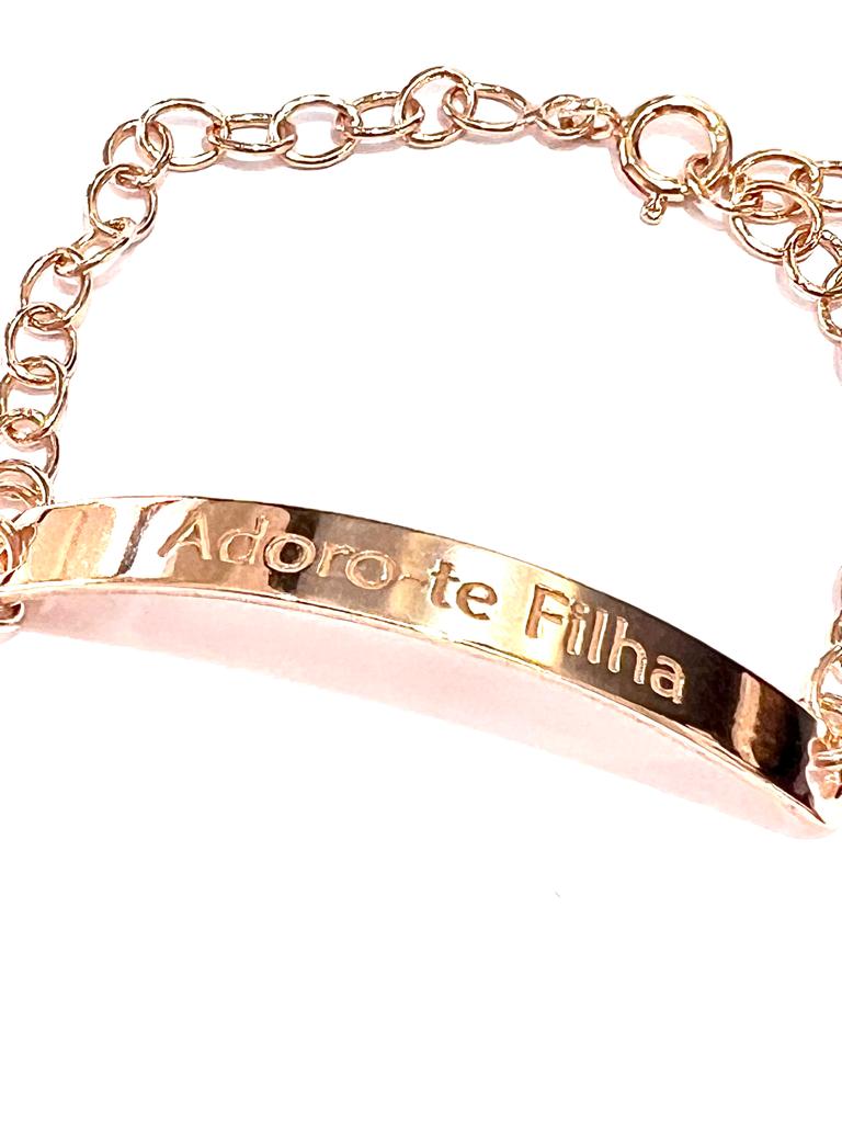 I Love You Daughter Bracelet in Rose Silver