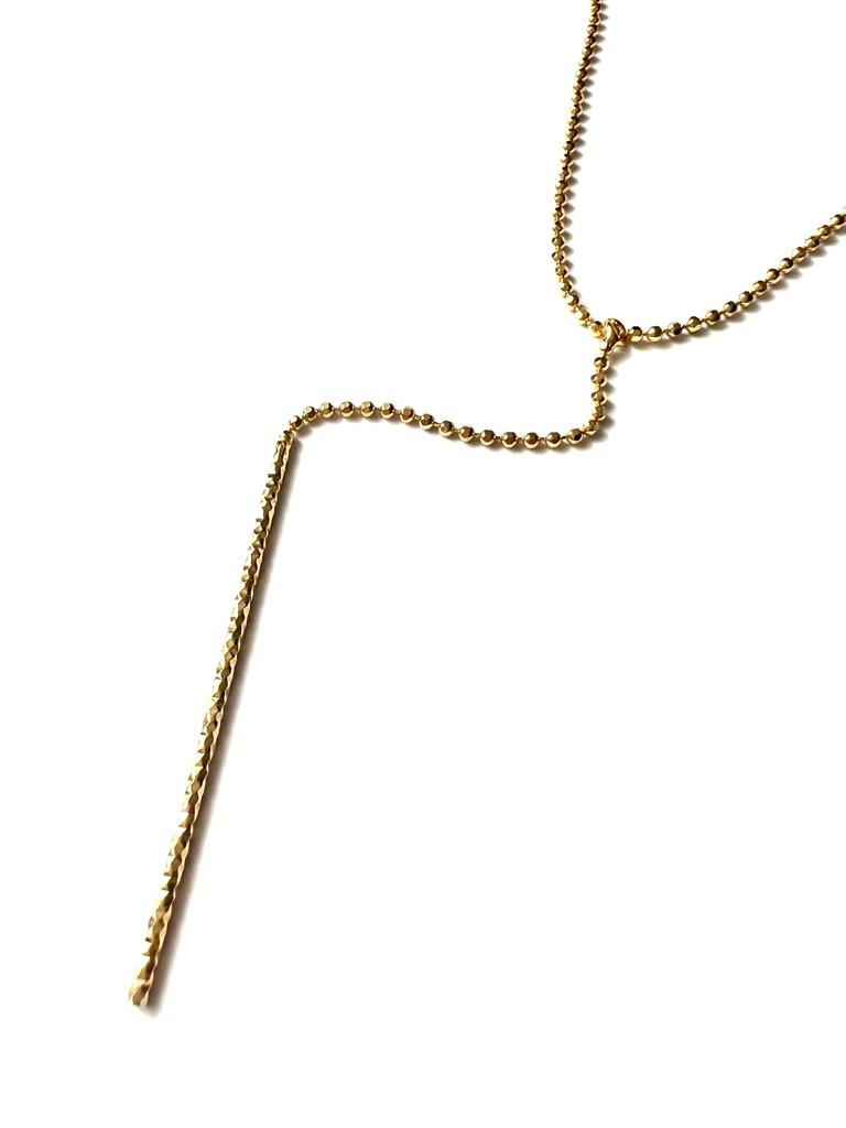 Long necklace in gold-plated silver.
