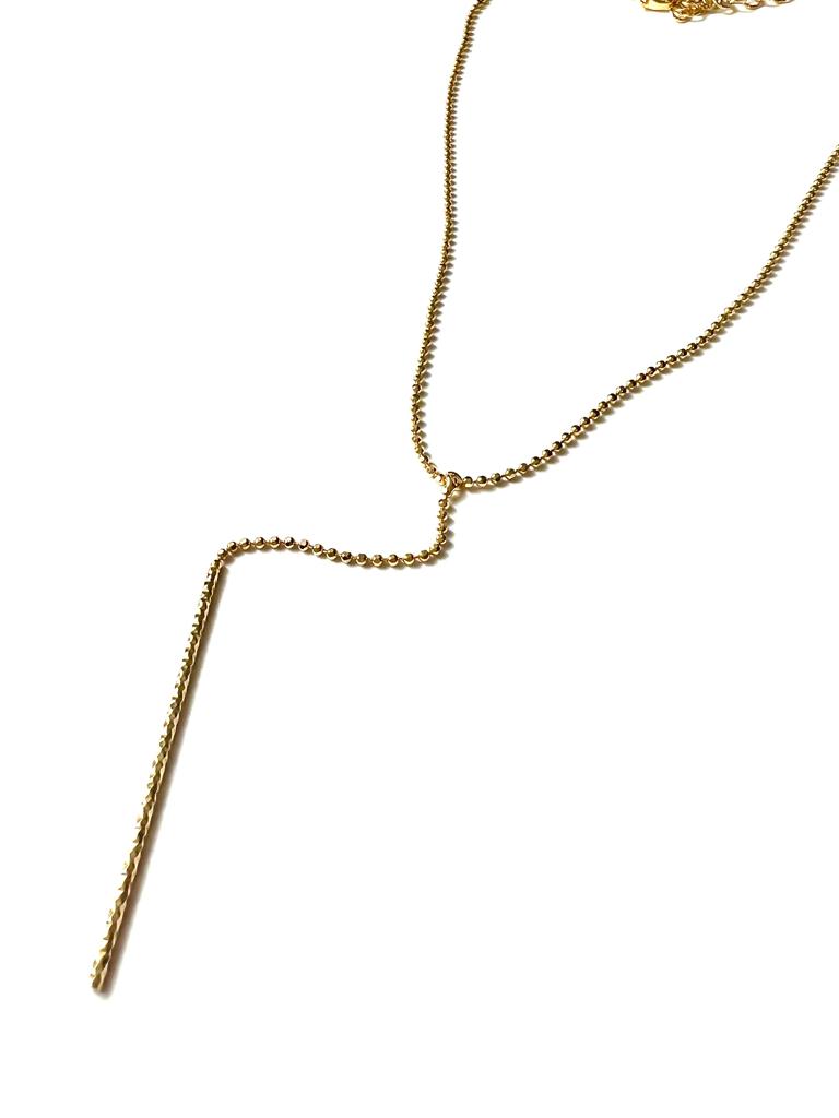 Long necklace in gold-plated silver.