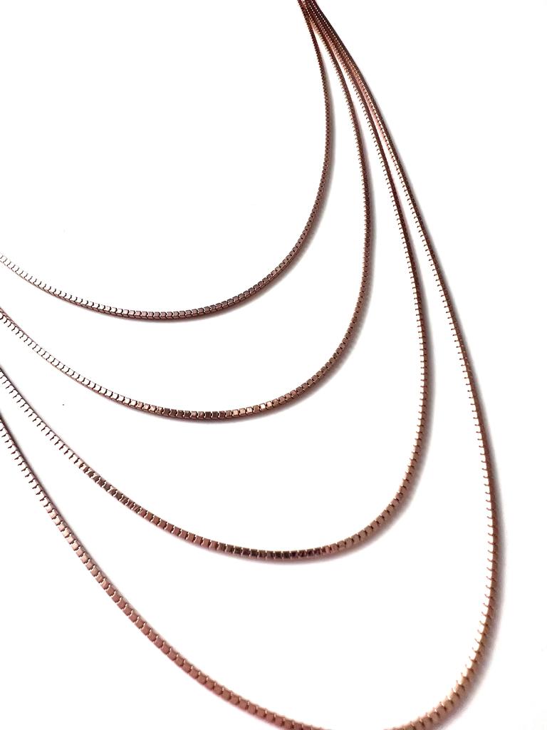 Pink Silver Volley Necklace