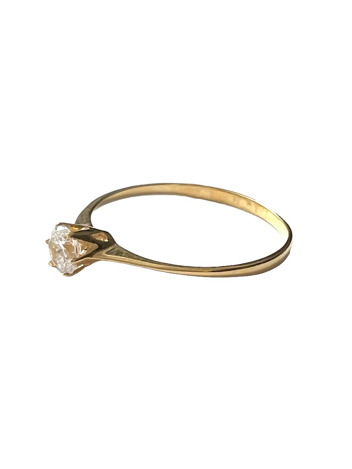 Yellow Gold Solitaire Engagement Ring