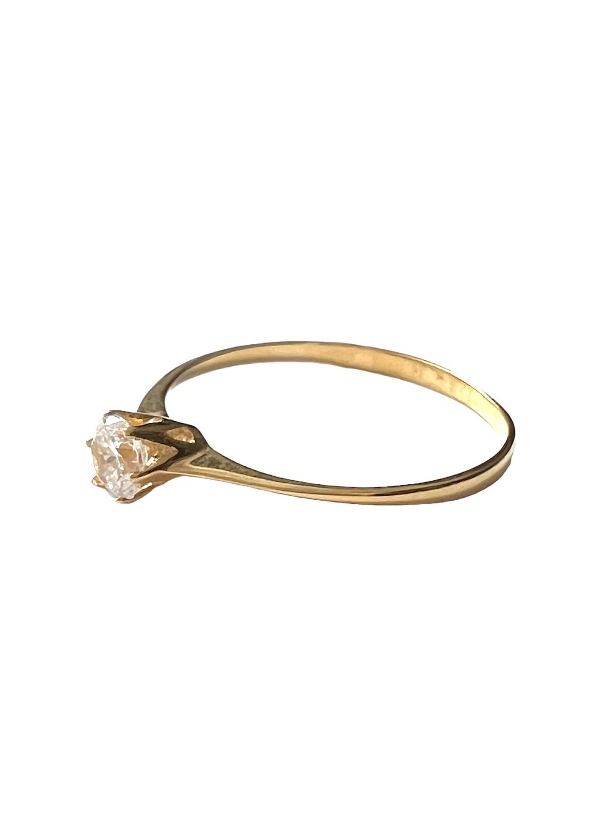 Yellow Gold Solitaire Engagement Ring
