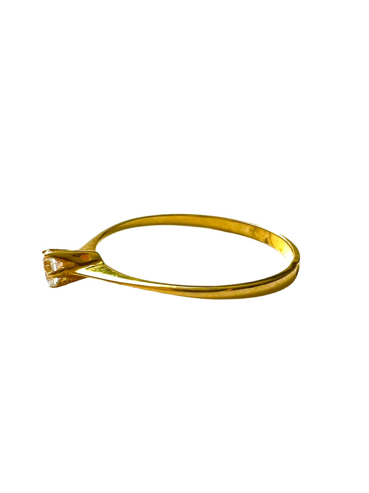 Yellow Gold Solitaire Engagement Ring
