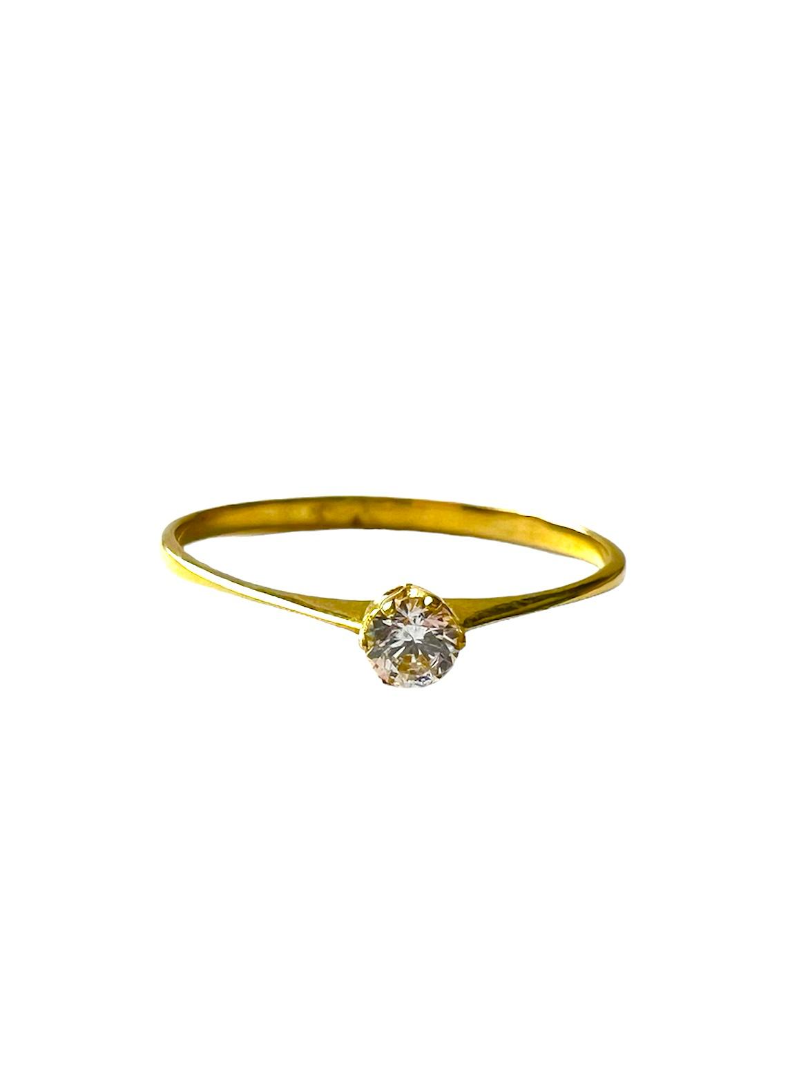 Yellow Gold Solitaire Engagement Ring