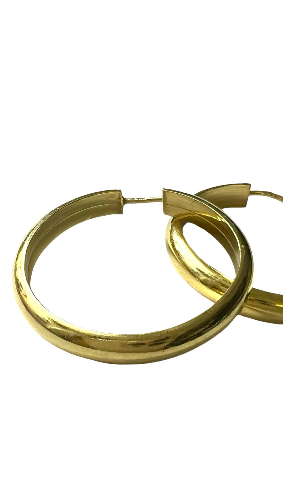 Gold Plated Silver Hoop Earrings