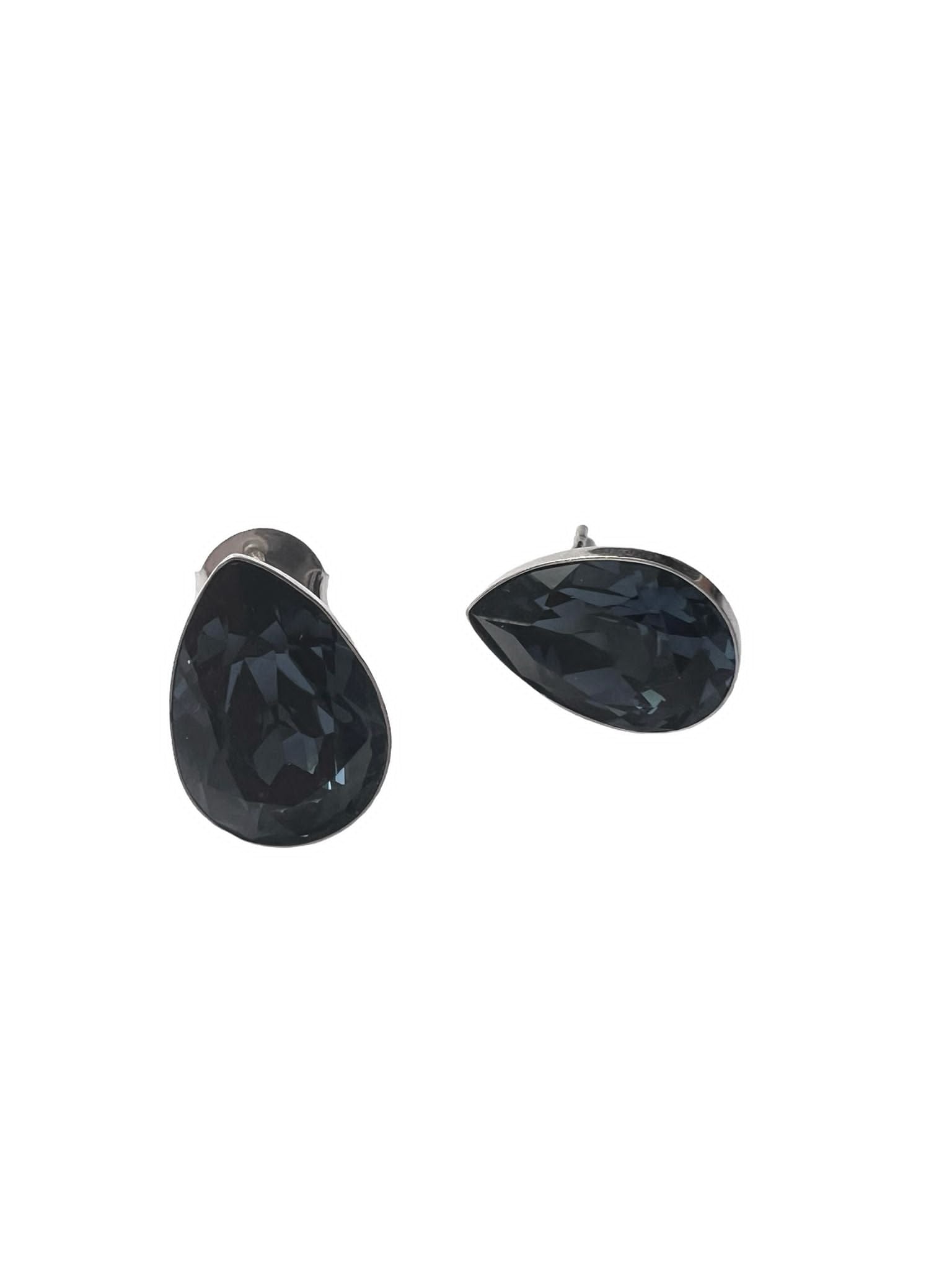 Blue Drop Earrings in Silver