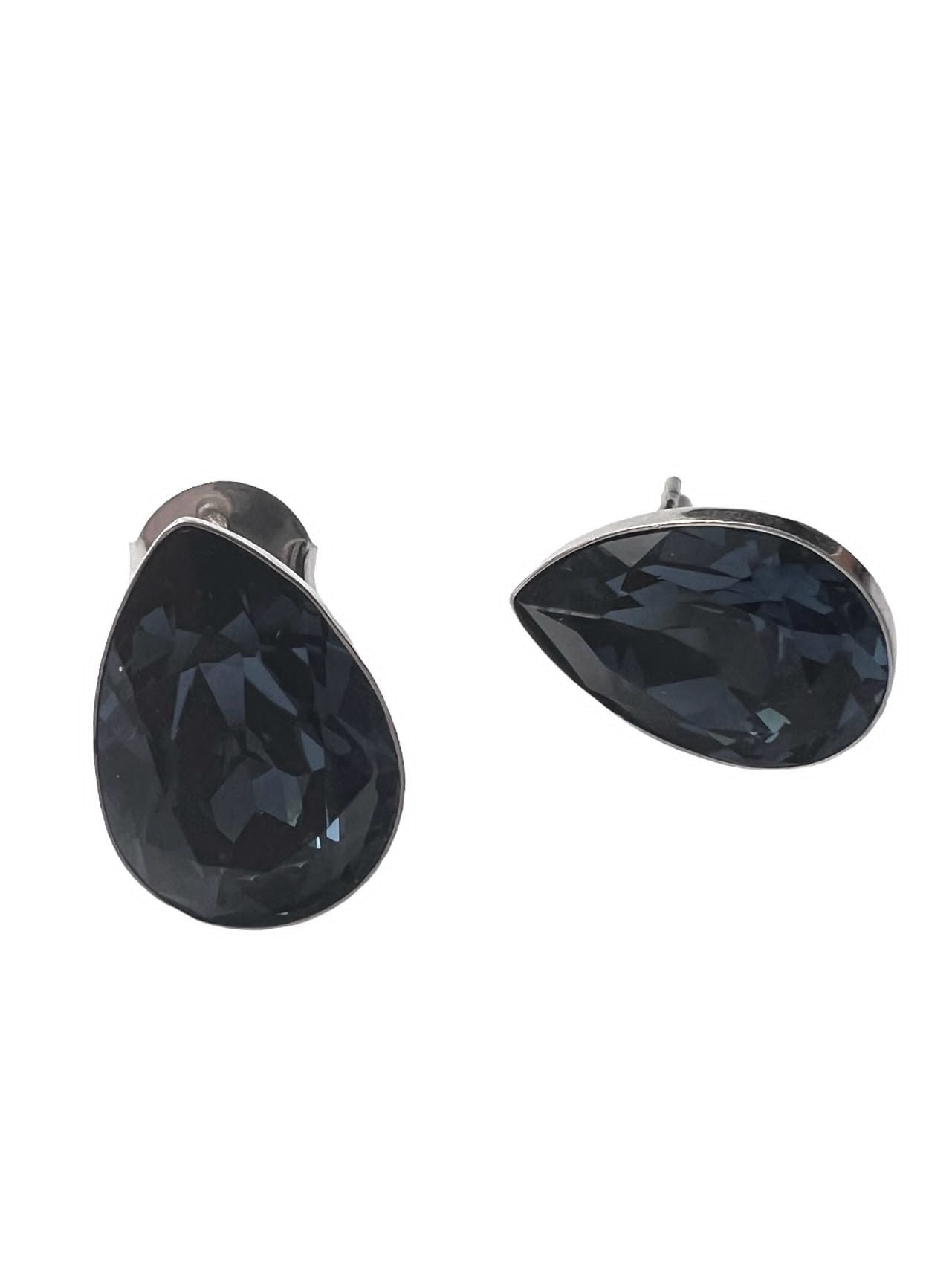 Blue Drop Earrings in Silver