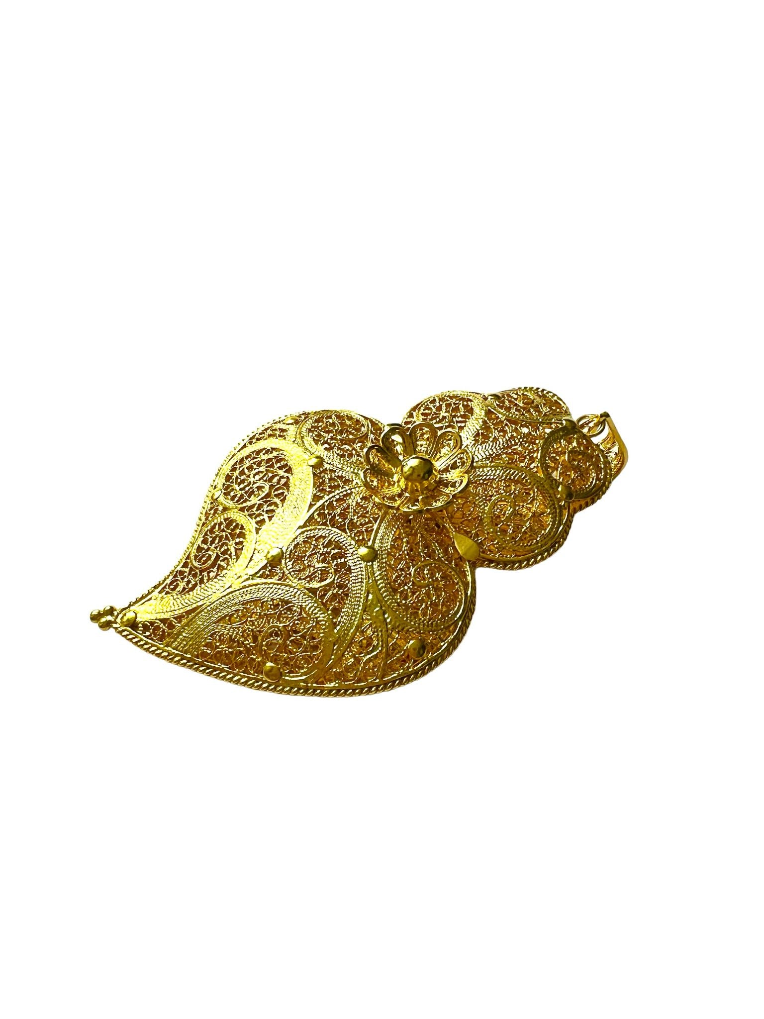 Double Heart of Viana Medal in Gold Plated Silver