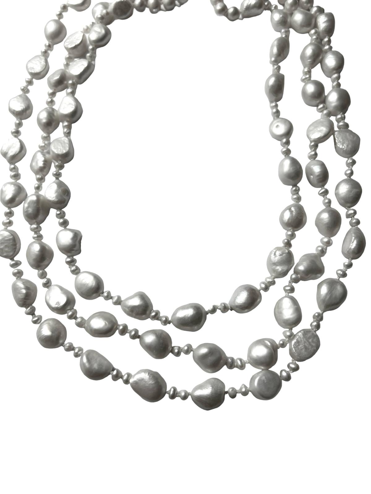 Silver Pearl Necklace