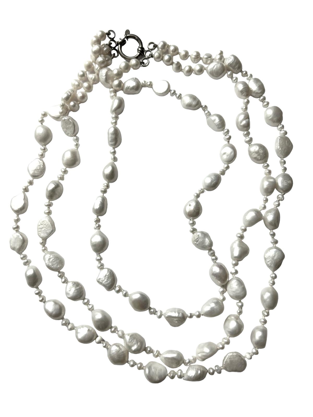 Silver Pearl Necklace